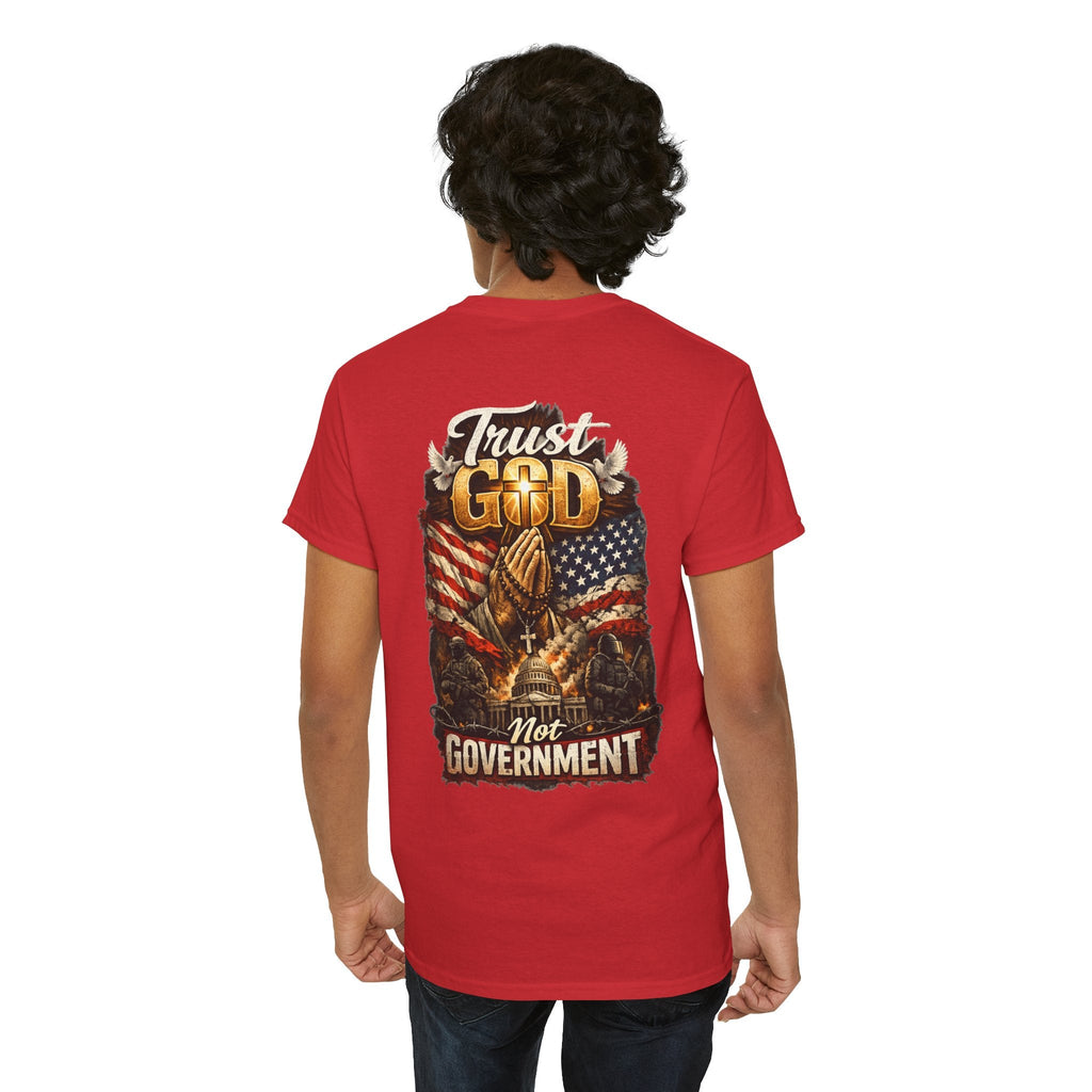 Trust God Not Government T-Shirt — Vintage Patriotic Christian Tee Printify