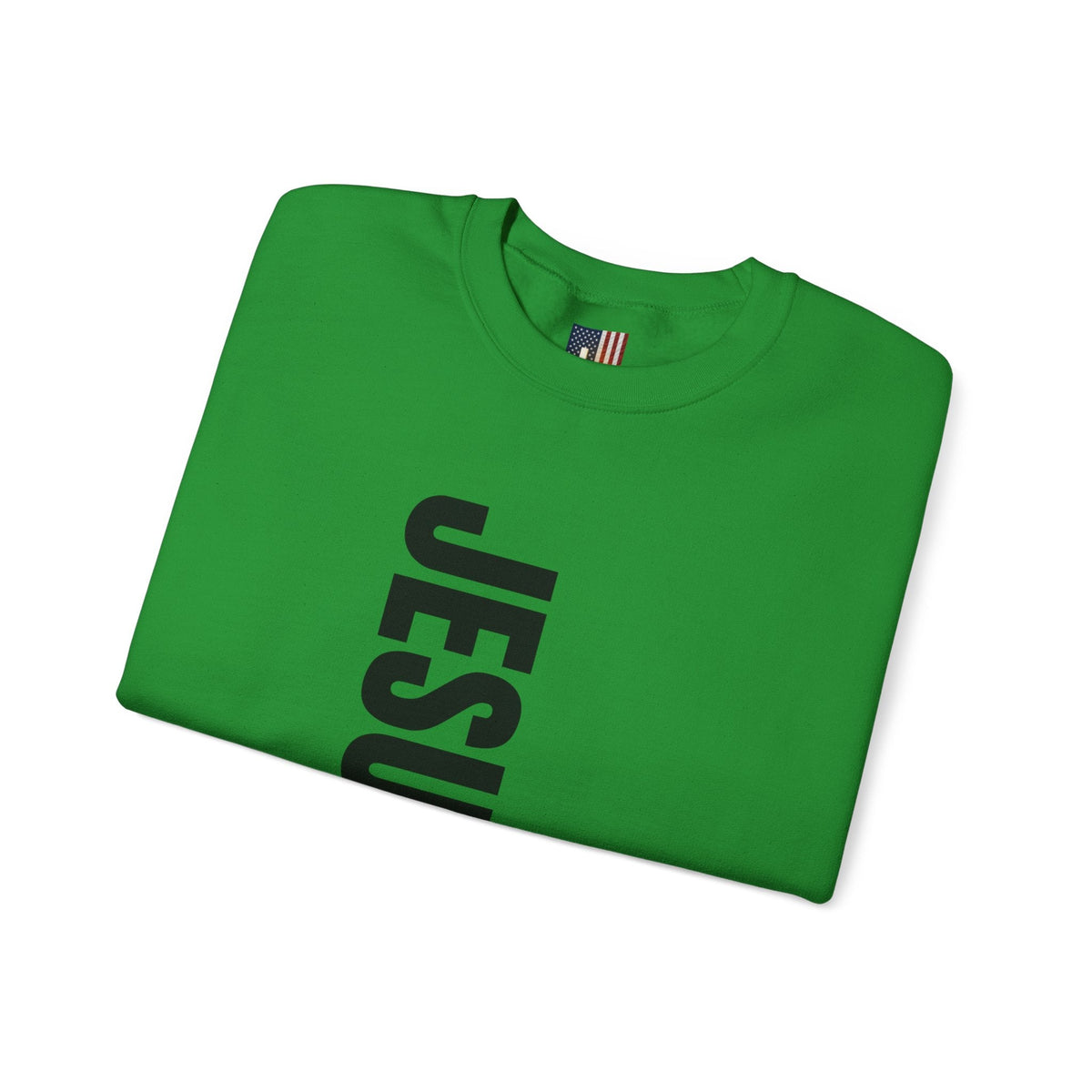 Jesus Is King Sweatshirt | Modern Typographic Cross Christian Sweatshirt Printify