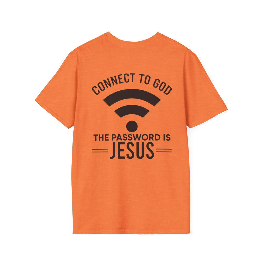 Connect to God T-shirt - WIFI Password is Jesus - Funny Christian Faith T-shirt Printify