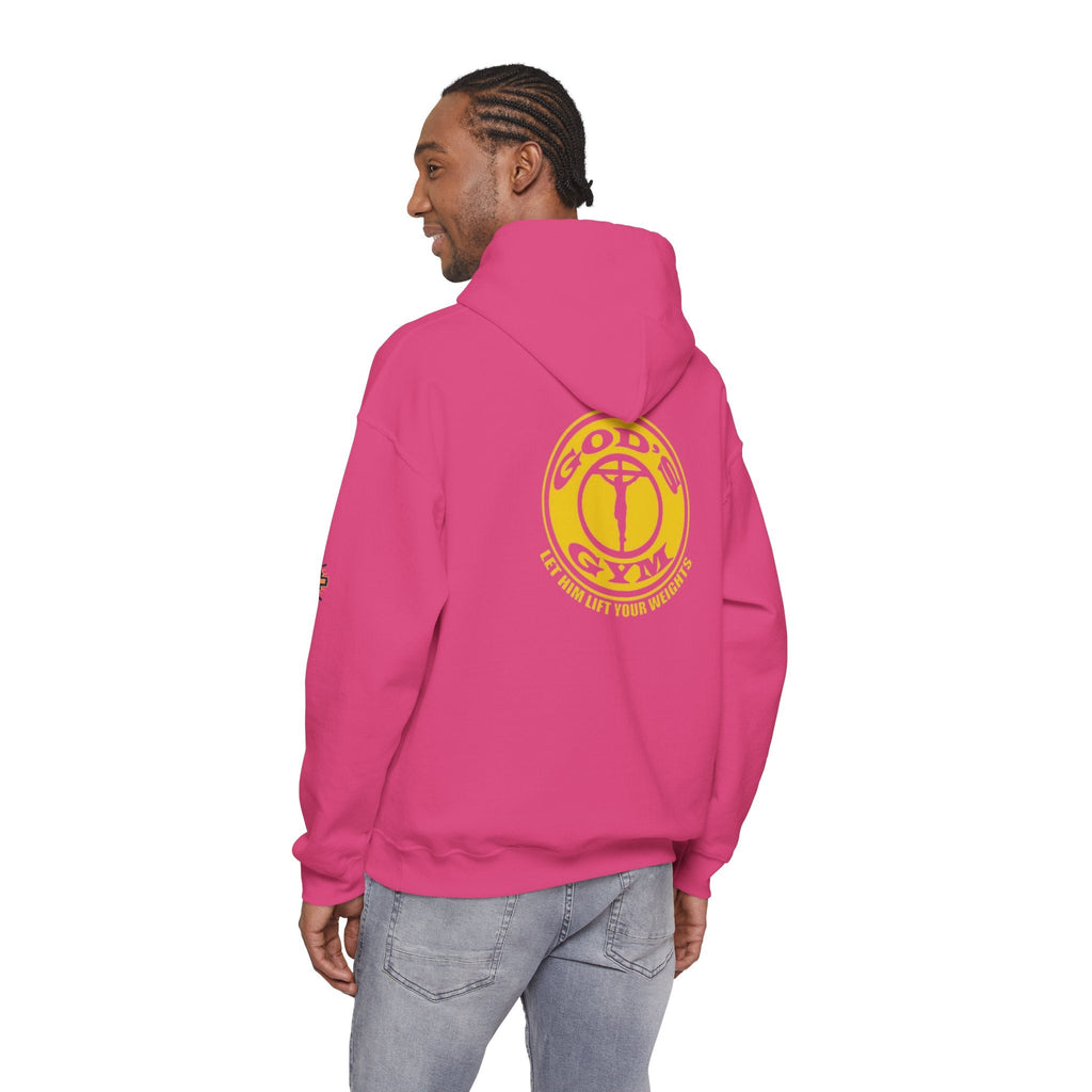 God's Gym Hoodie — "Let Him Lift Your Weights" Christian Fitness Hoodie Printify