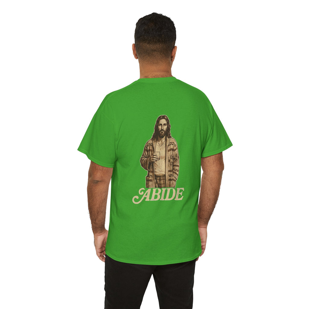 Abide Vintage Jesus Tee — "The Dude" Graphic Christian T-Shirt Printify