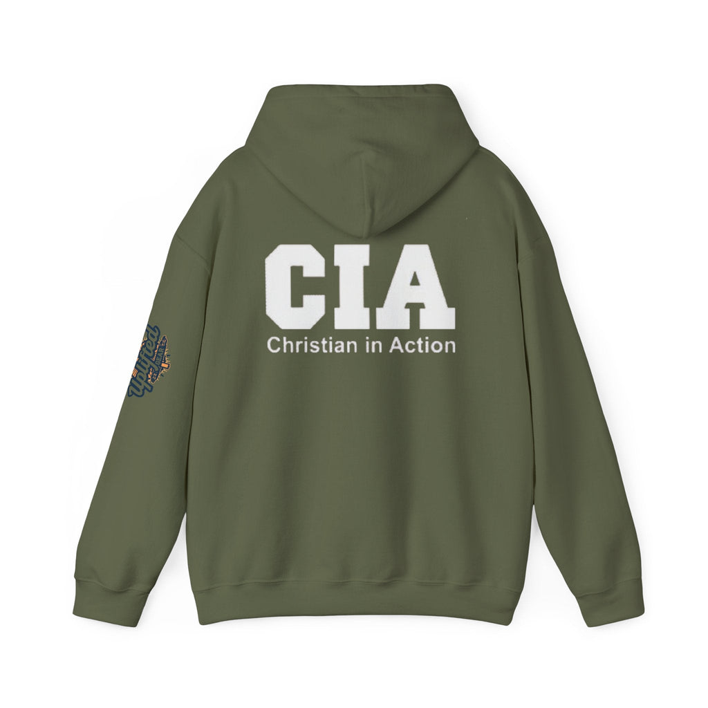 CIA Christian in Action Hoodie - Funny Faith Parody Hoodie - Mission Ready Apparel Printify