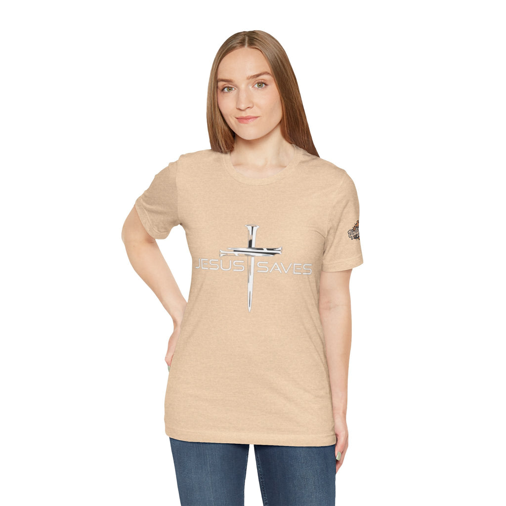 Copy of Jesus Saves T-shirt – 3 Nails Crucifix Cross Christian T-shirt for Redemption Faith & Bold Salvation Printify