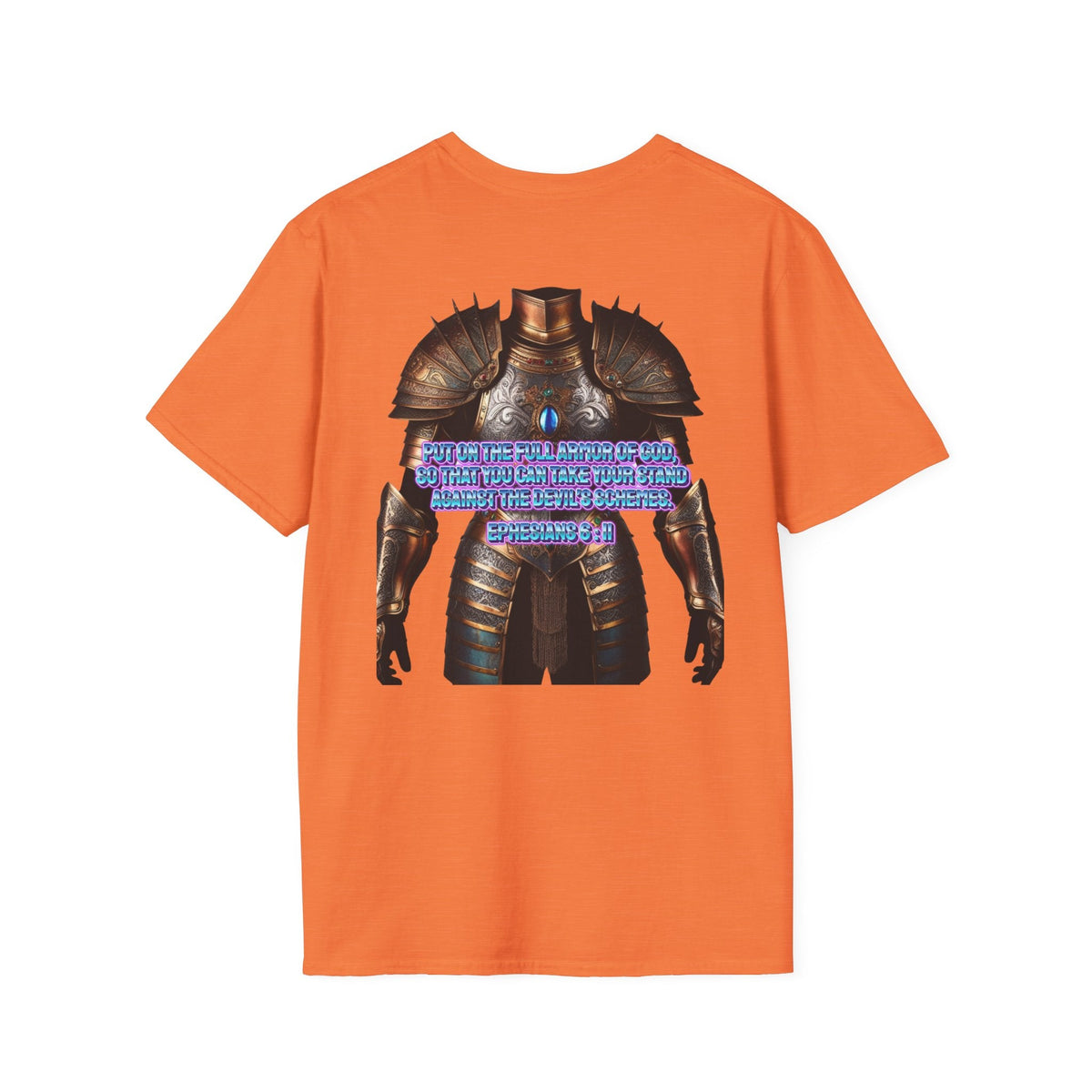 Religious Graphic Tee with Armor Of God Design - Unisex Softstyle T-Shirt Printify