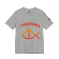 Unashamed T-shirt – Ichthys Jesus Fish & Cross Christian T-shirt for Romans 1:16 Bold Faith Printify