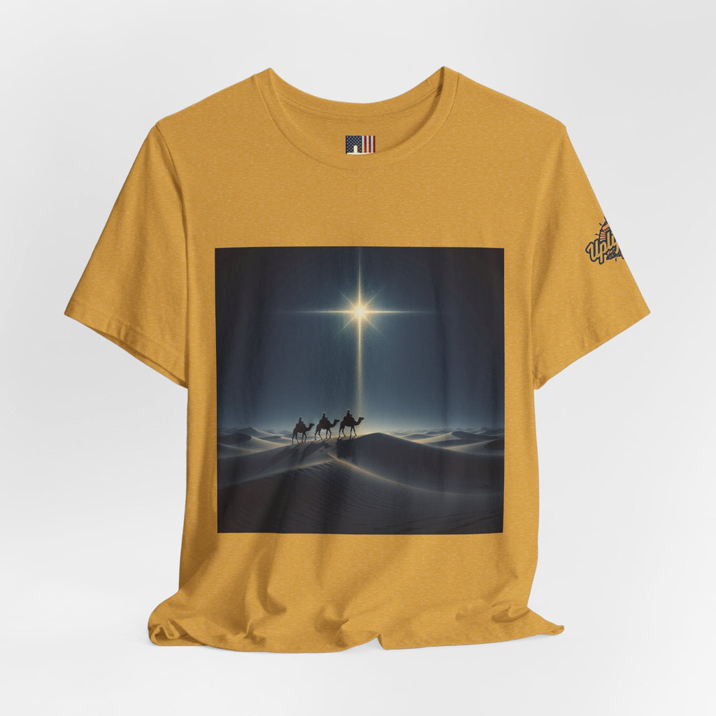 3 Wise Men T-shirt – Magi Camels Nativity Journey Christian Christmas T-shirt for Epiphany Faith & Holy Night Printify