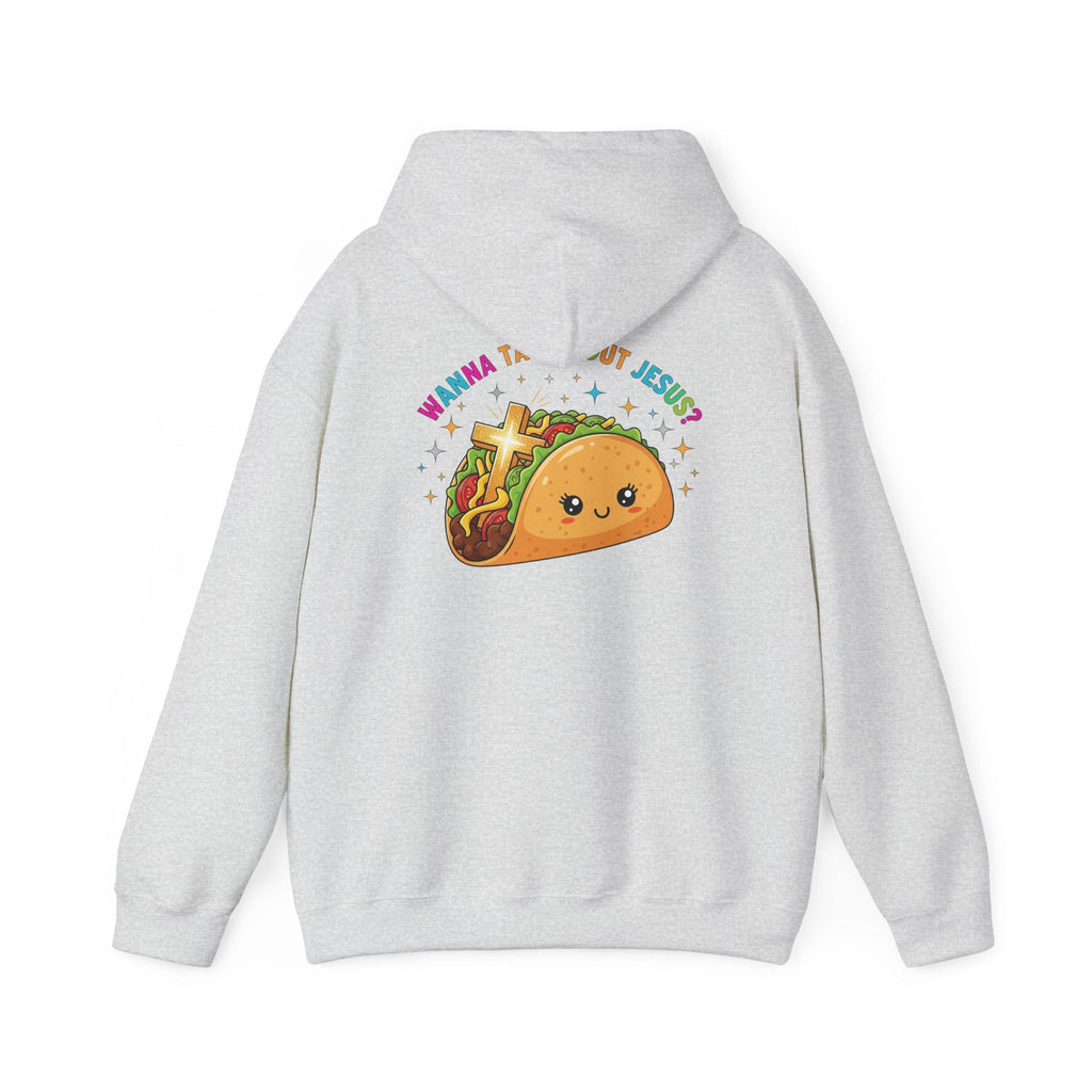 Wanna Taco 'Bout Hoodie – Cozy Christian Pun Hoodie for Faith & Fun Printify