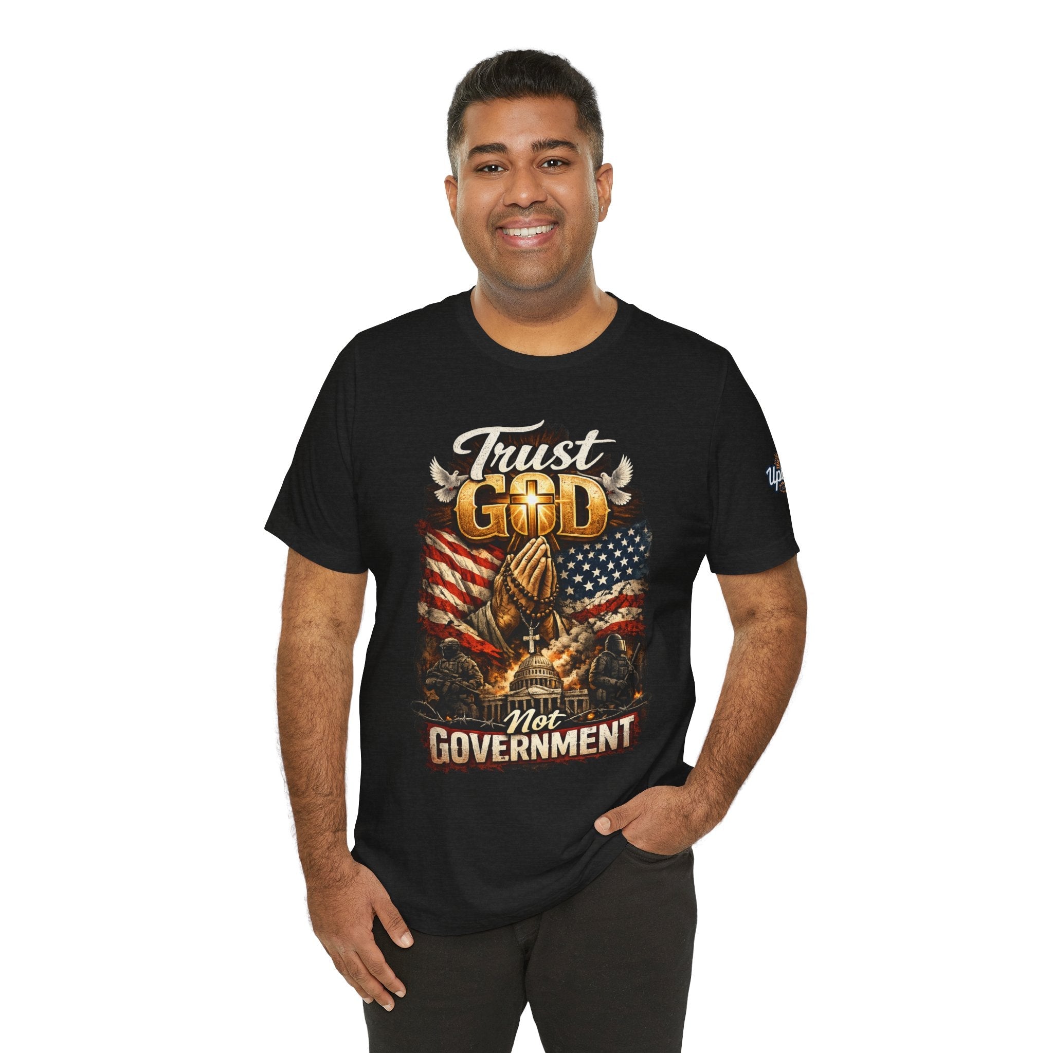 Trust God Not Government T-Shirt — Vintage Patriotic Christian Tee Printify