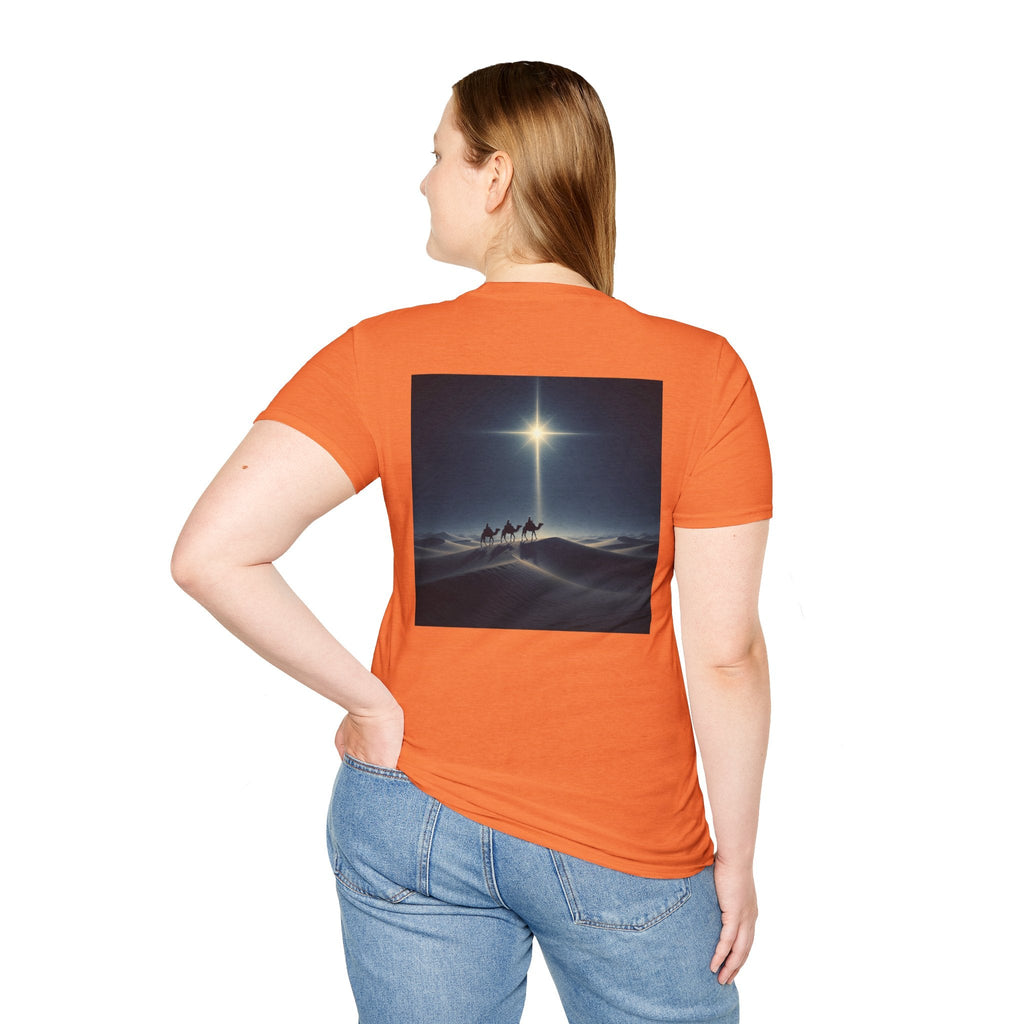 3 Wise Men T-shirt – Magi Camels Nativity Journey Christian Christmas T-shirt for Epiphany Faith & Holy Night Printify