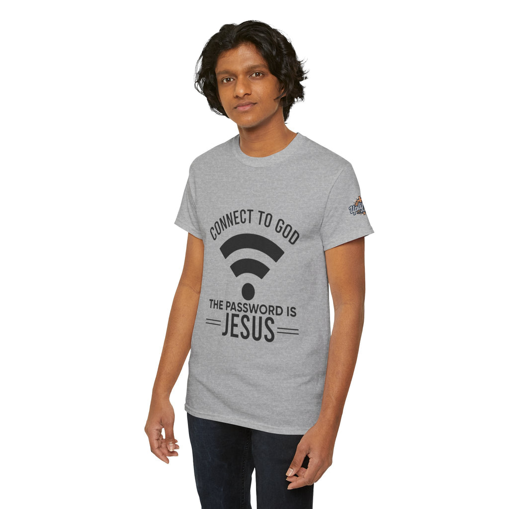 Connect to God T-shirt - WIFI Password is Jesus - Funny Christian Faith T-shirt Printify