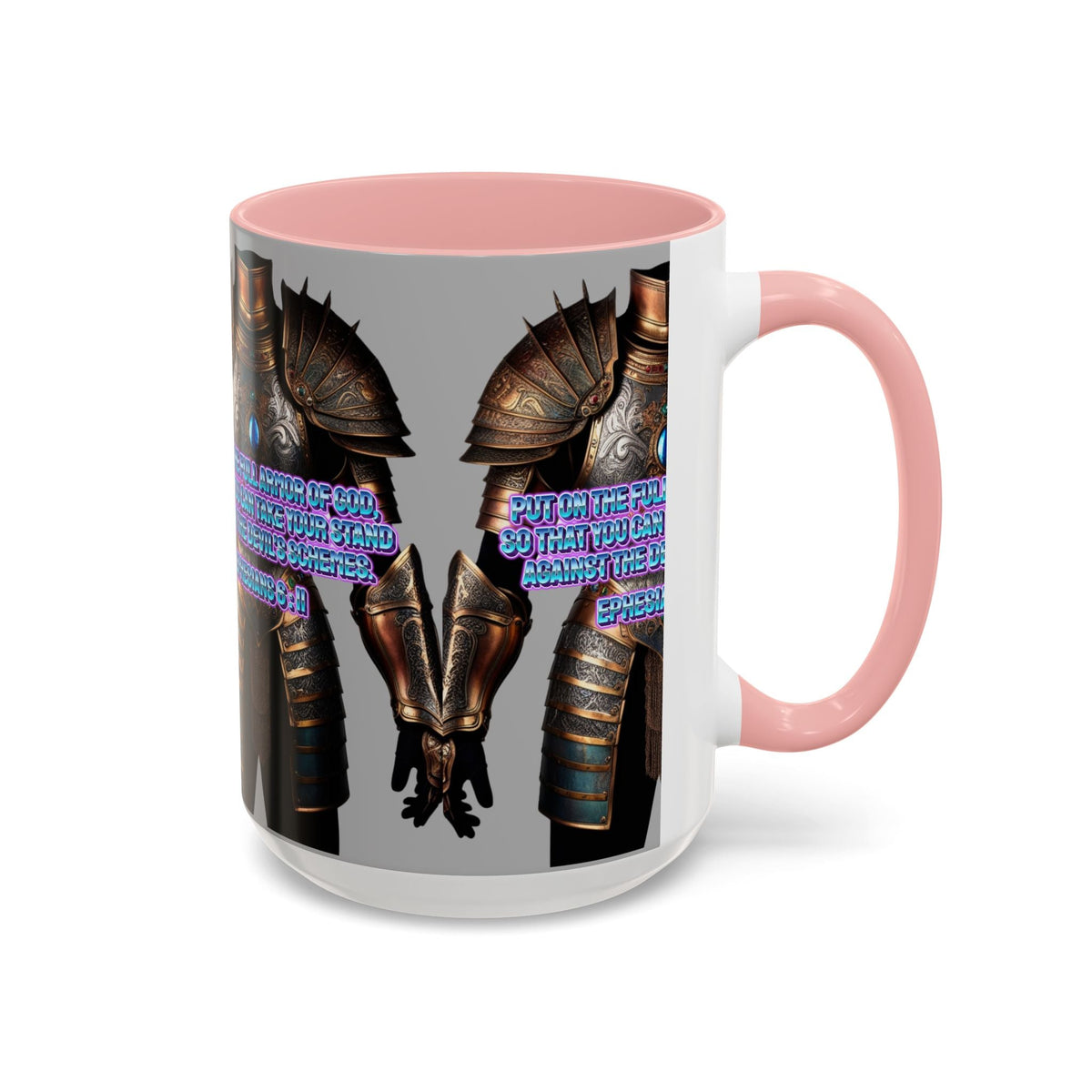 Religious Graphic Armor Of God Design - Accent Coffee Mug (11, 15oz) Printify