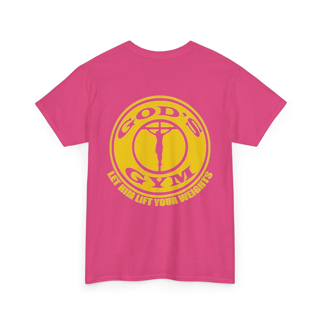 God's Gym T-Shirt — "Let Him Lift Your Weights" Christian Fitness Tee Printify