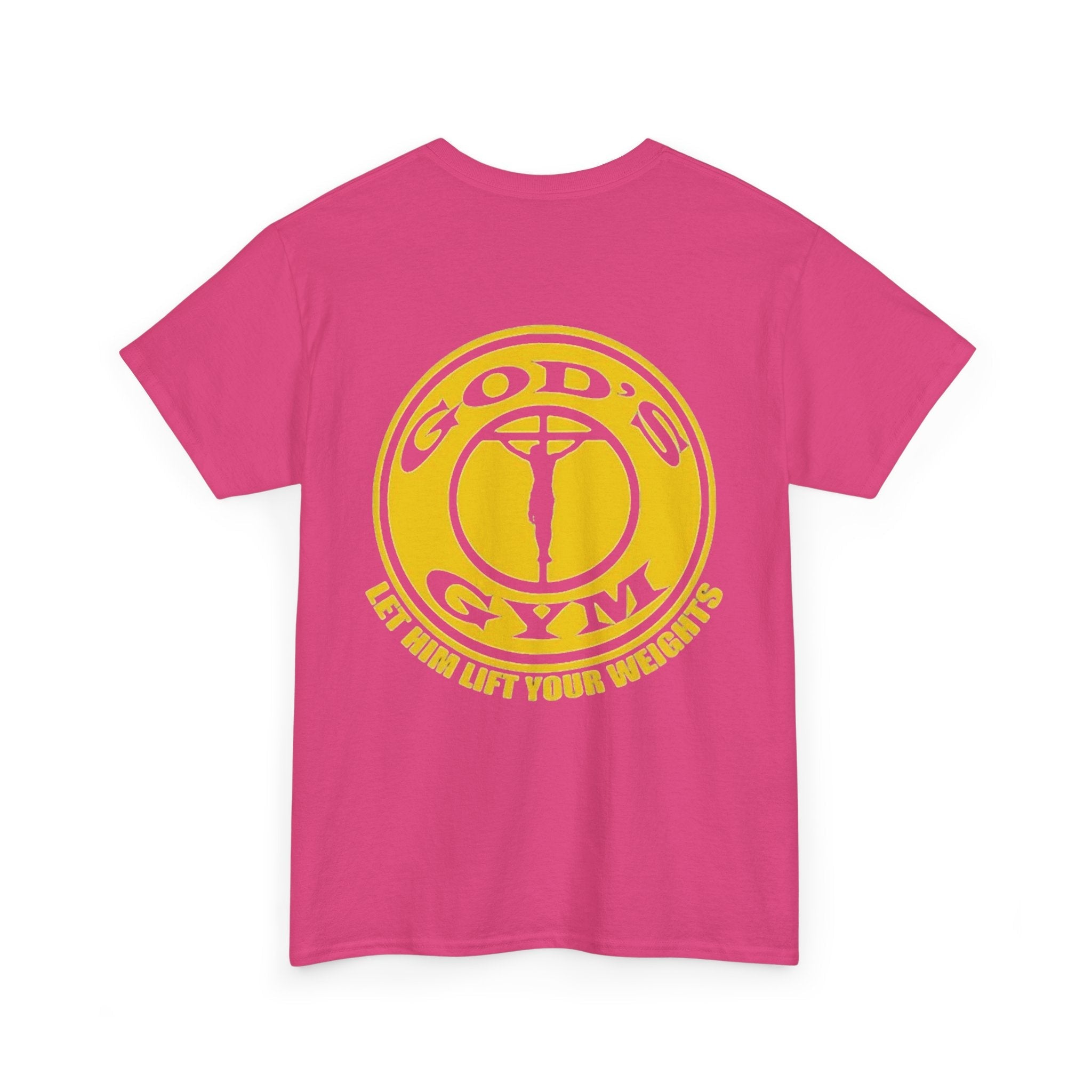 God's Gym T-Shirt — "Let Him Lift Your Weights" Christian Fitness Tee Printify