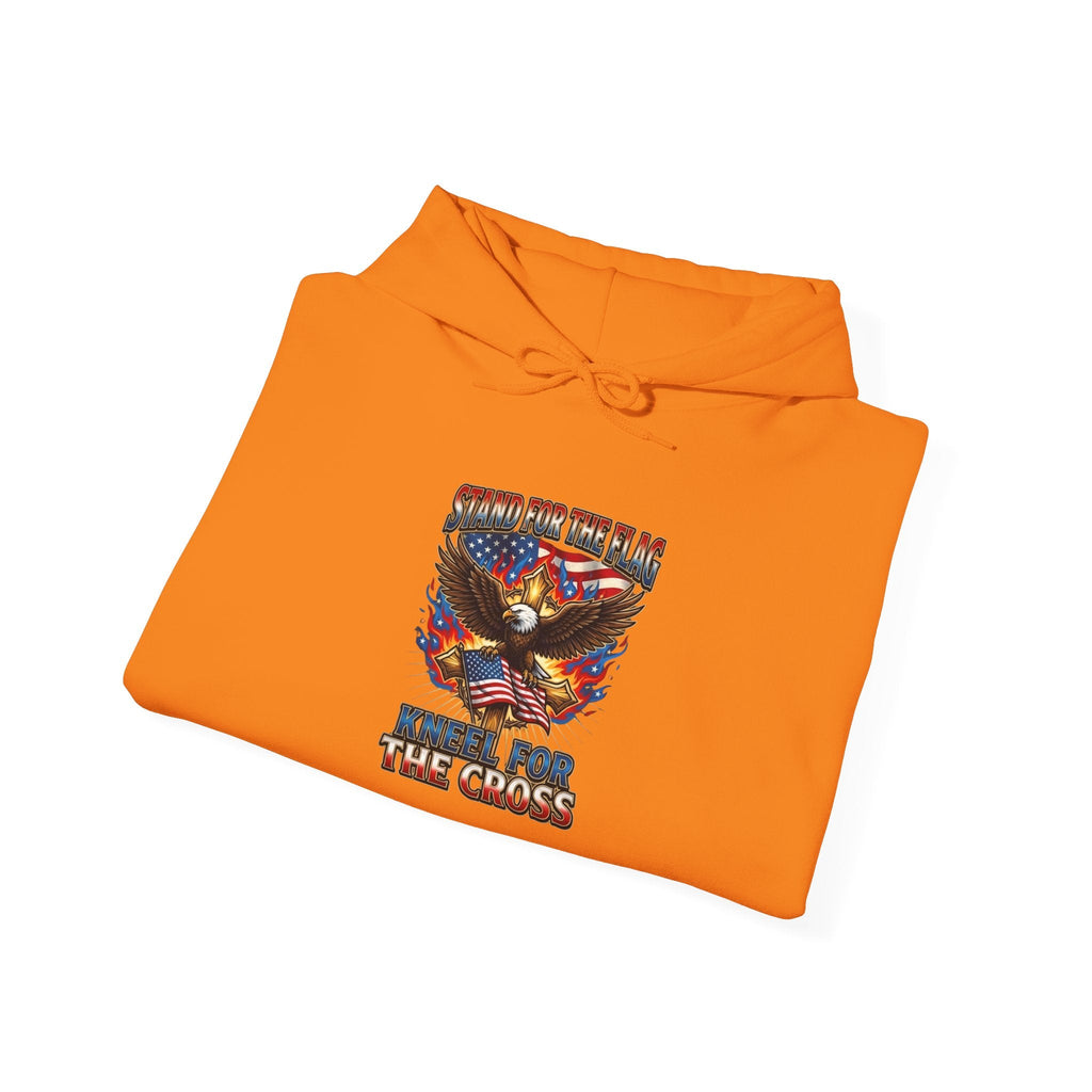 Stand for the Flag Kneel for the Cross Hoodie | Patriotic Eagle Hoodie Printify
