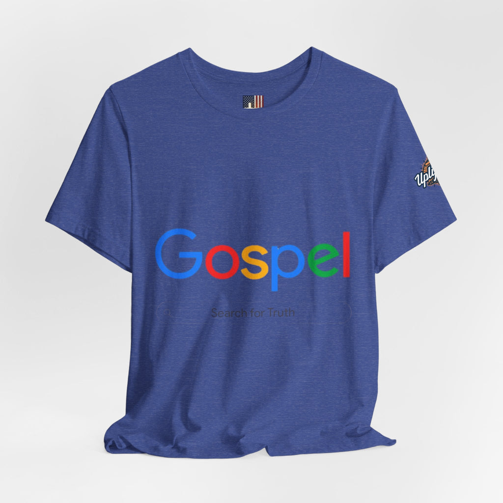 Gospel Graphic Tee — "Gospel" Colorful Logo Christian T-Shirt Printify