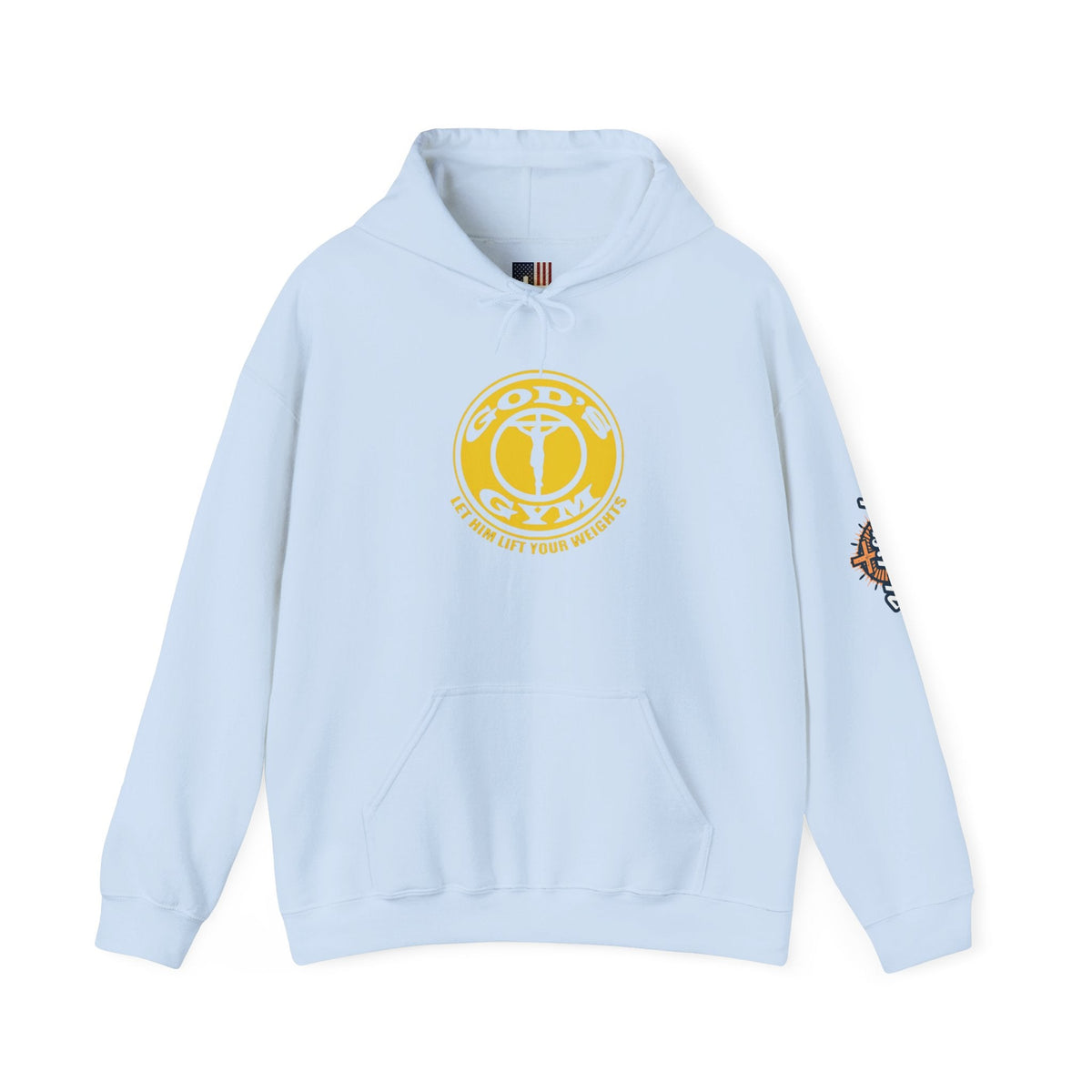 God's Gym Hoodie — "Let Him Lift Your Weights" Christian Fitness Hoodie Printify
