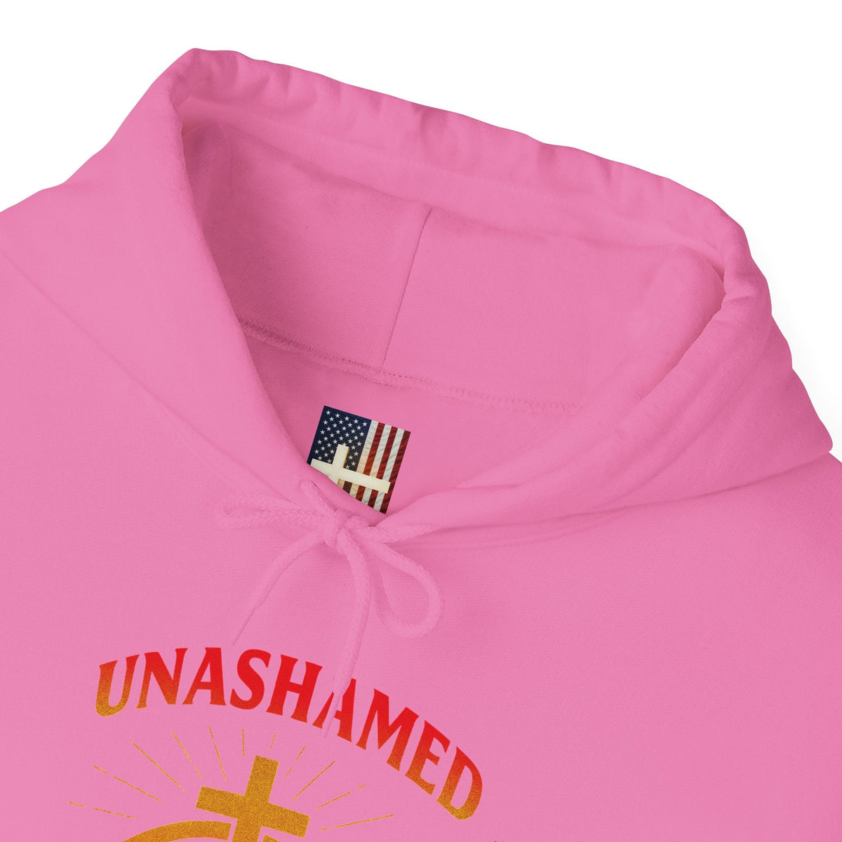 Unashamed Hoodie – Ichthys Jesus Fish & Cross Christian Sweatshirt for Romans 1:16 Bold Faith Printify