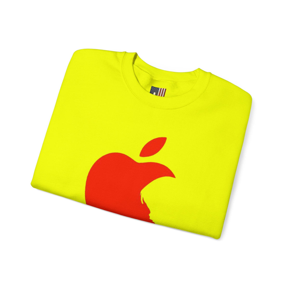 iPray Apple Logo Sweatshirt — Funny Christian Sweatshirt (Minimal Red Apple Graphic) Printify