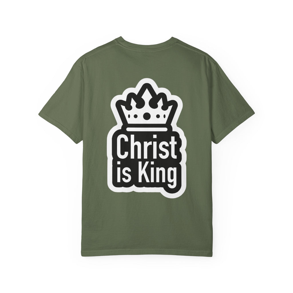 Christ is King T-Shirt – Bold Crown & Cross Christian Tee for Unashamed Faith Printify