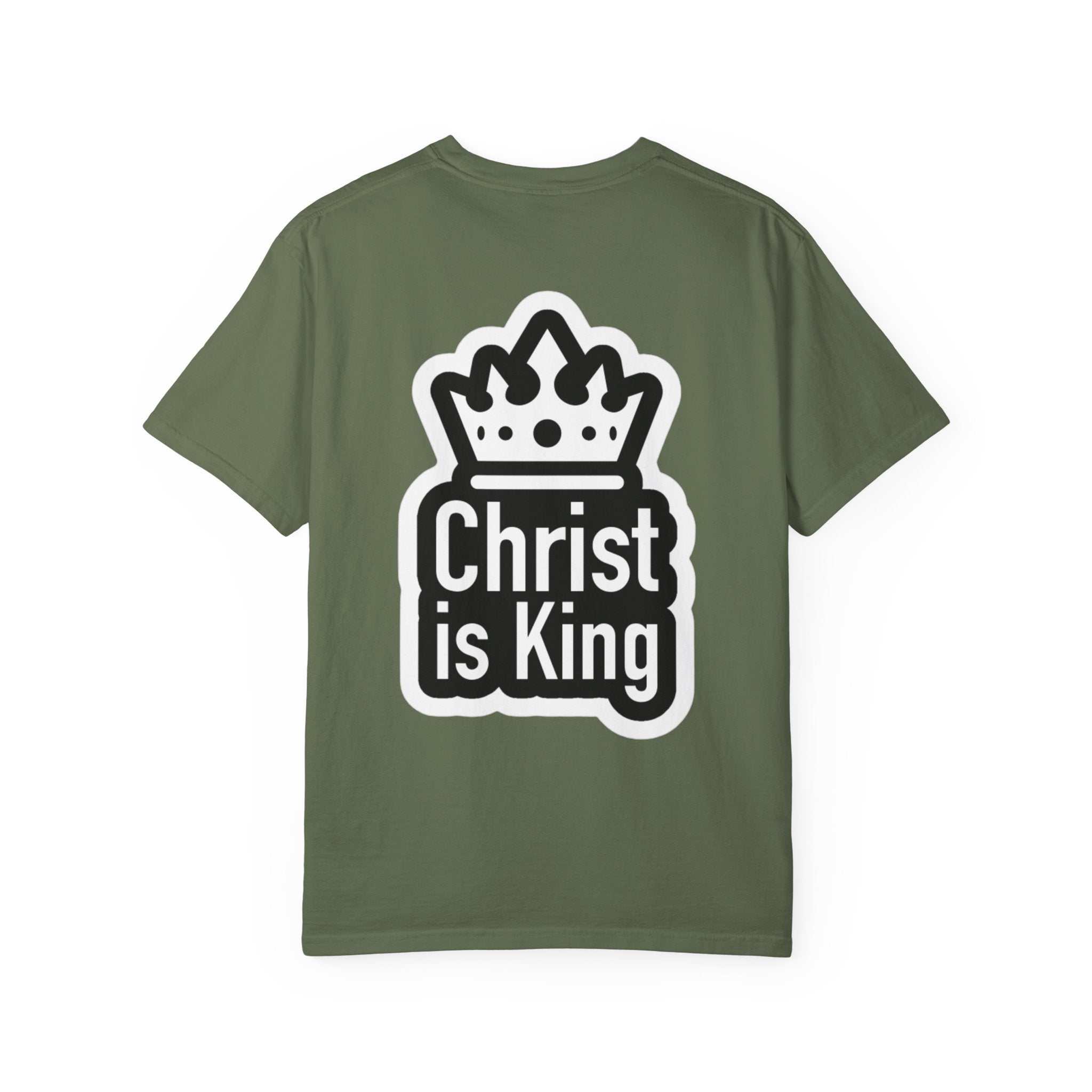 Christ is King T-Shirt – Bold Crown & Cross Christian Tee for Unashamed Faith Printify