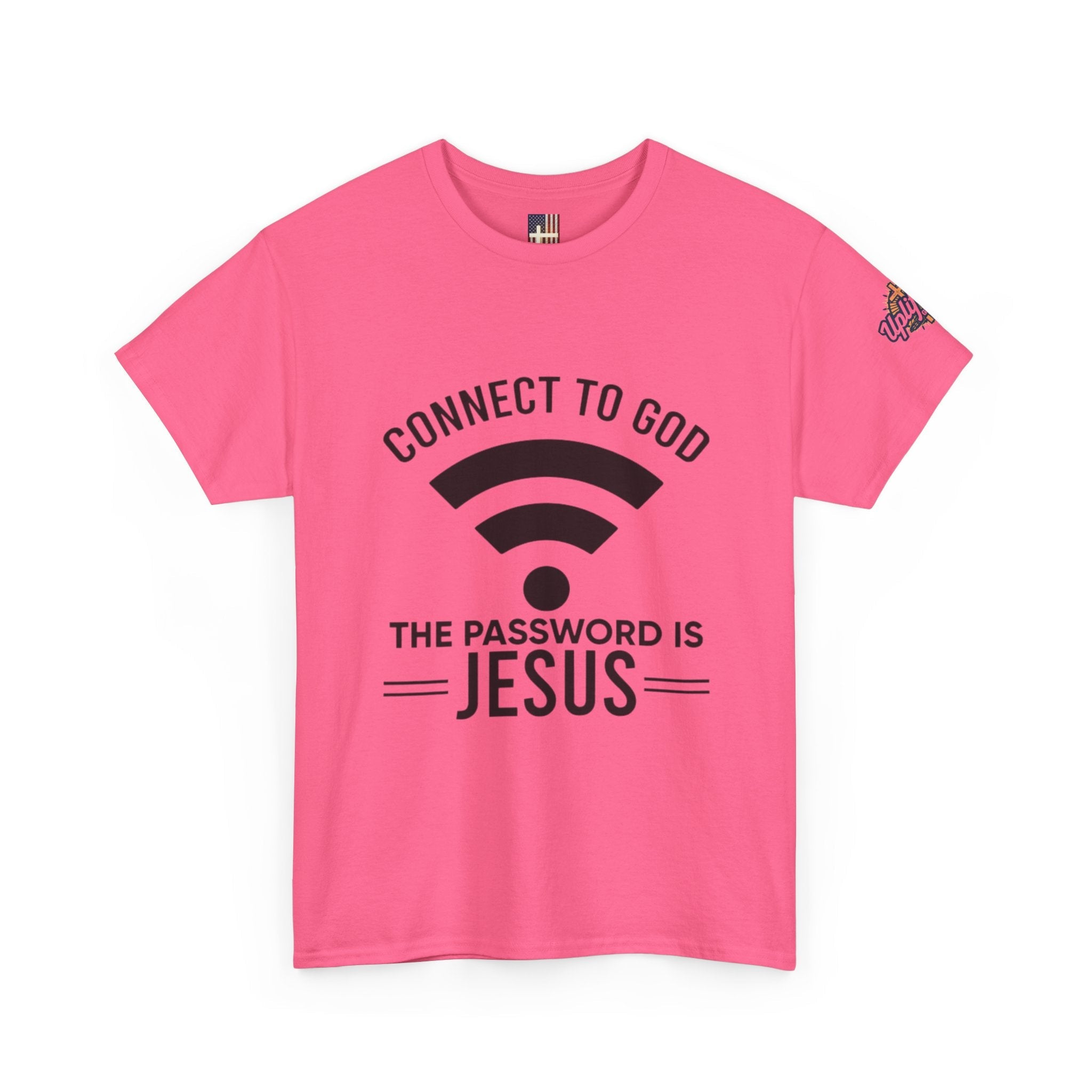 Connect to God T-shirt - WIFI Password is Jesus - Funny Christian Faith T-shirt Printify