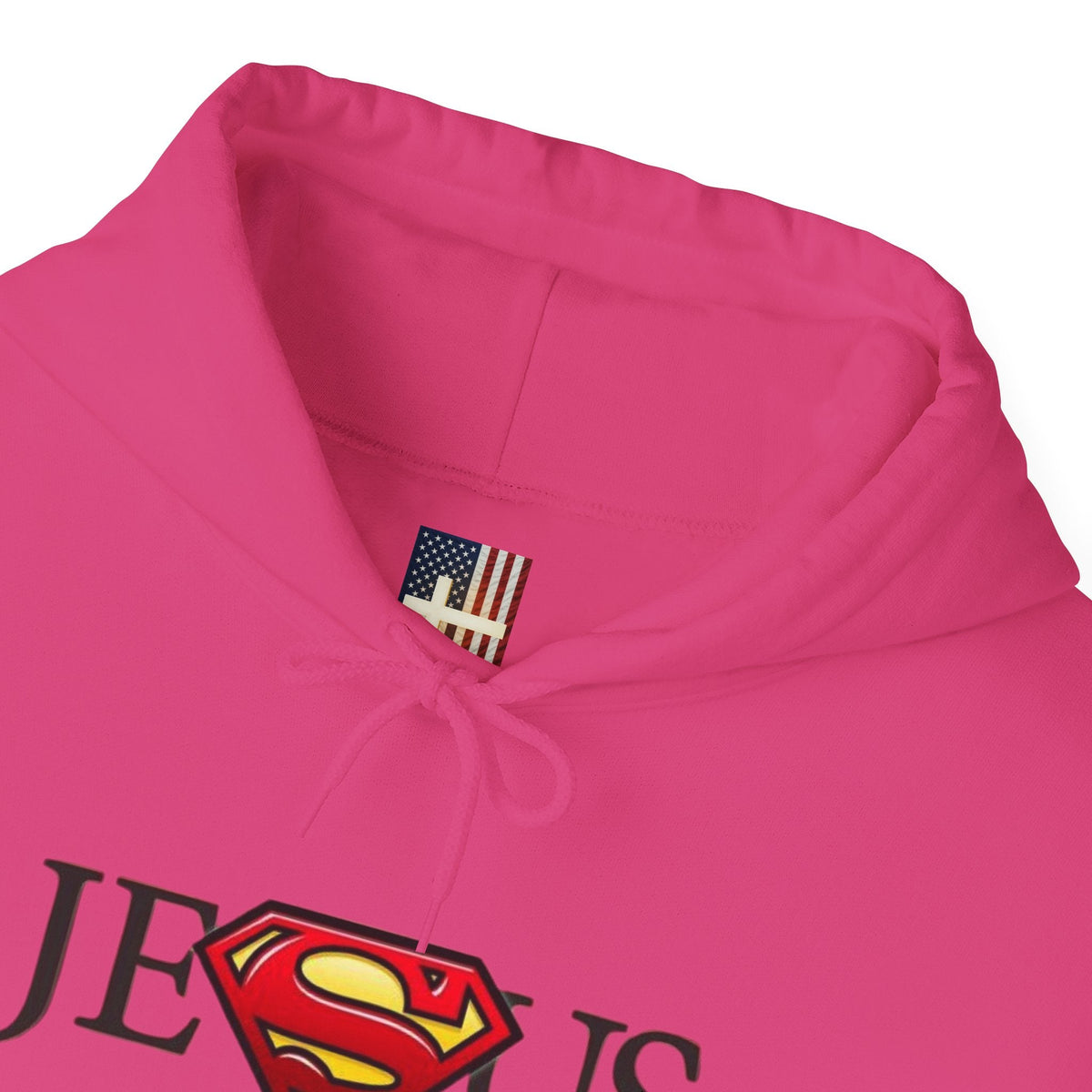 Jesus Is My Superhero Hoodie — Christian Faith Graphic Pullover Printify