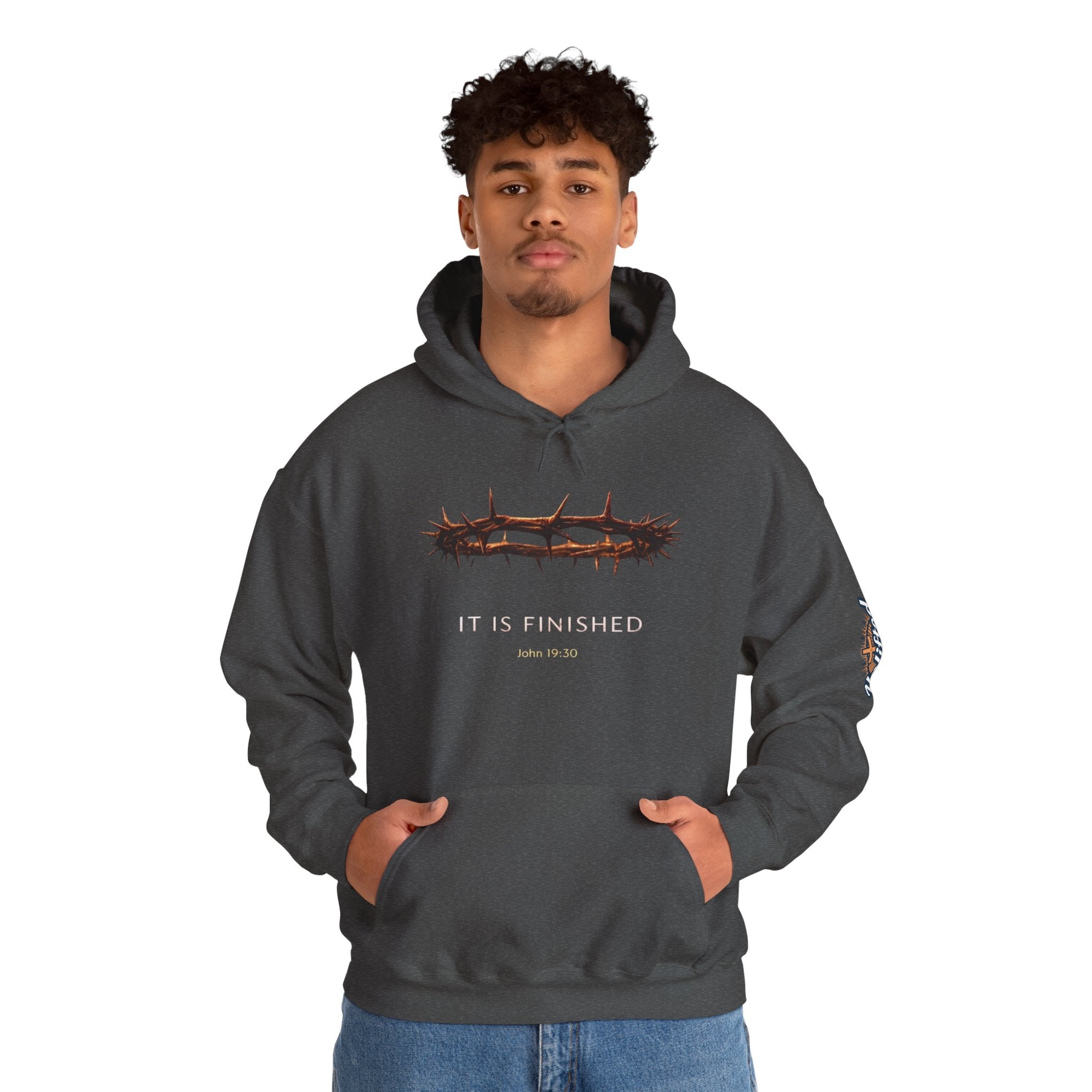 It Is Finished Crown of Thorns Hoodie — Christian John 19:30 Faith Hoodie Printify