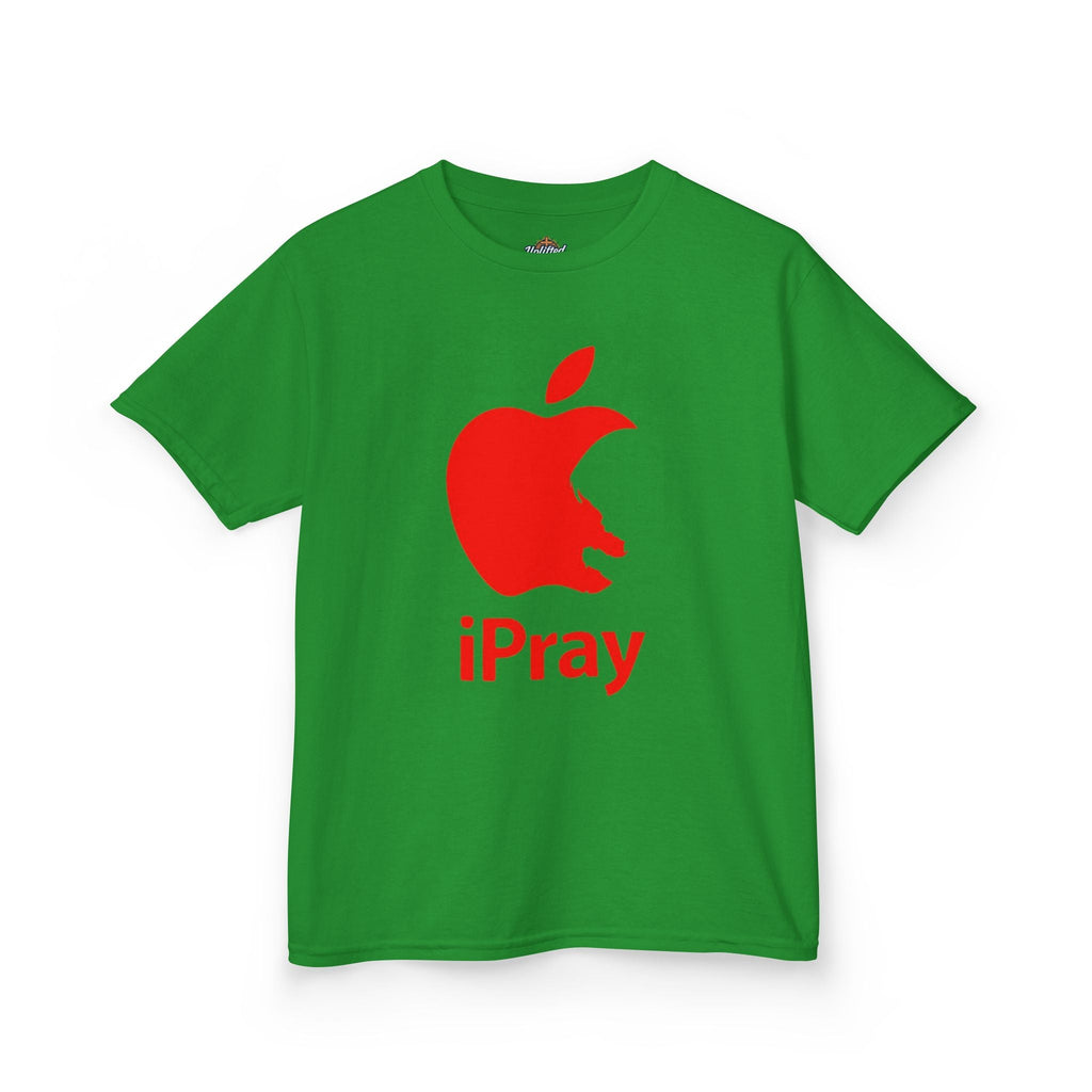 Kids Graphic Tee — Red iPray Logo Prayer Shirt for Children Printify