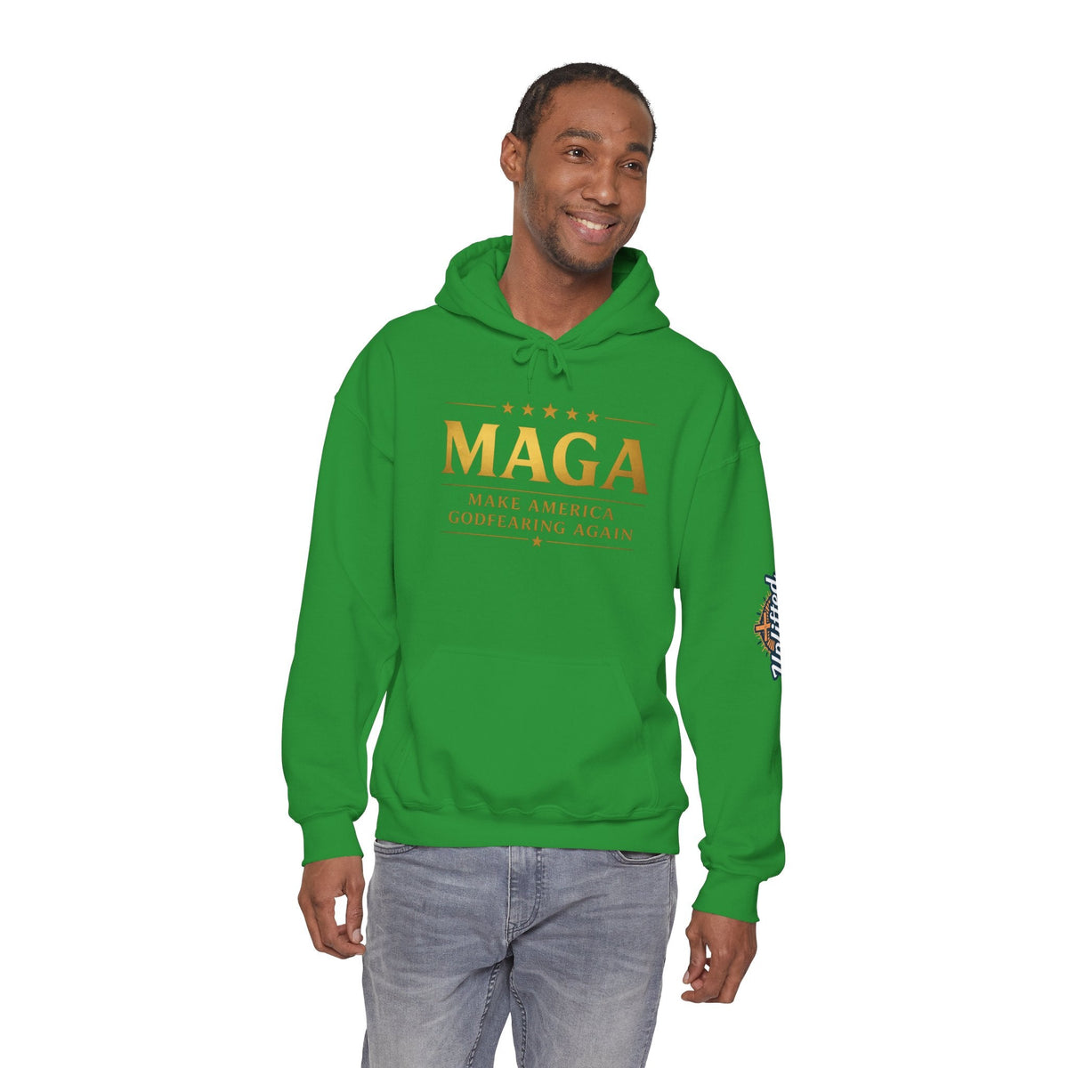 Hoodie - MAGA "Make America Godfearing Again" Political Graphic Hoodie Printify