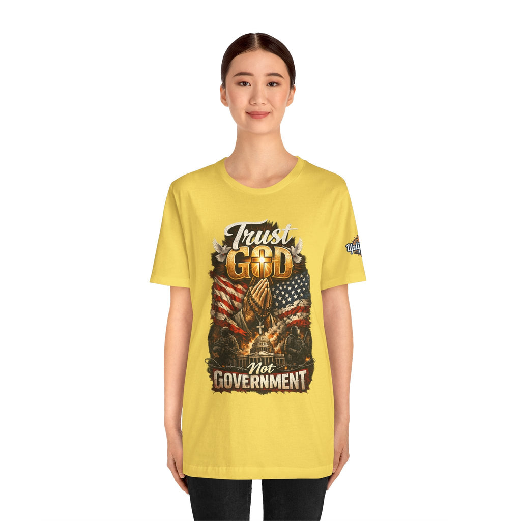 Trust God Not Government T-Shirt — Vintage Patriotic Christian Tee Printify