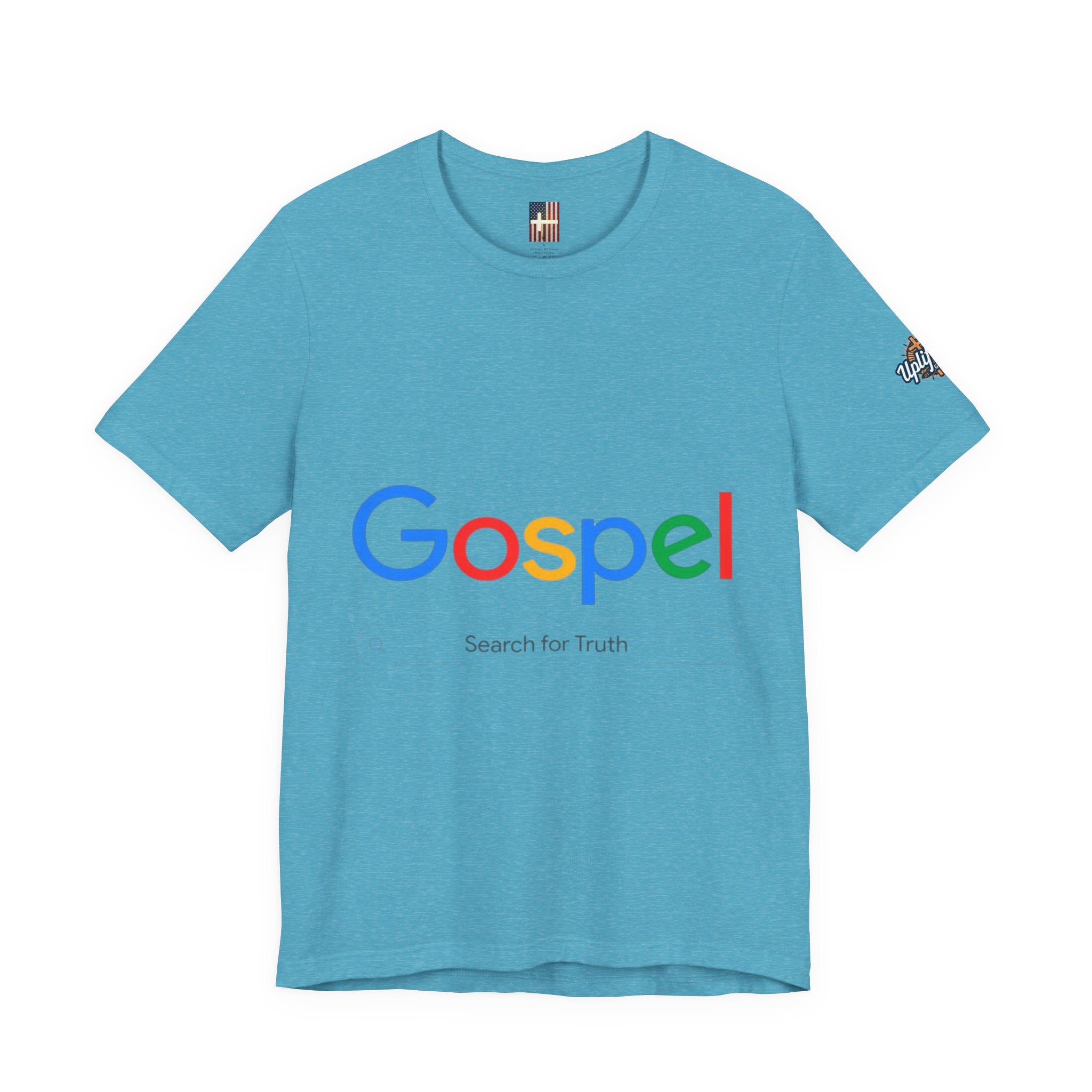Gospel Graphic Tee — "Gospel" Colorful Logo Christian T-Shirt Printify