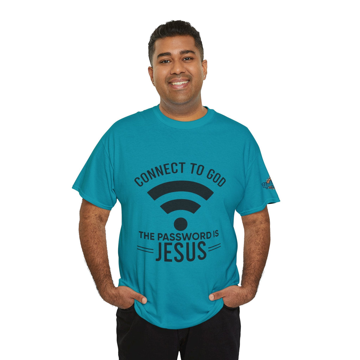 Connect to God T-shirt - WIFI Password is Jesus - Funny Christian Faith T-shirt Printify