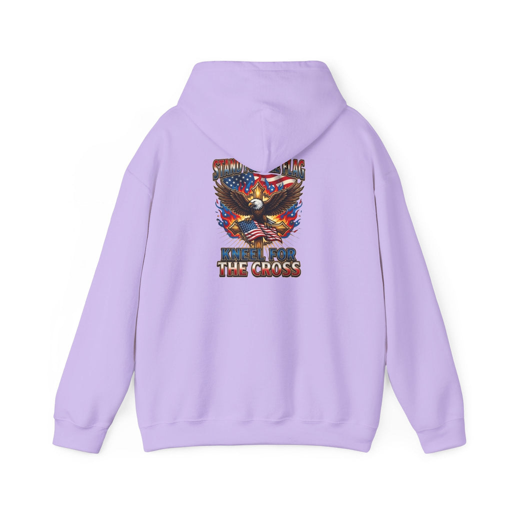 Stand for the Flag Kneel for the Cross Hoodie | Patriotic Eagle Hoodie Printify