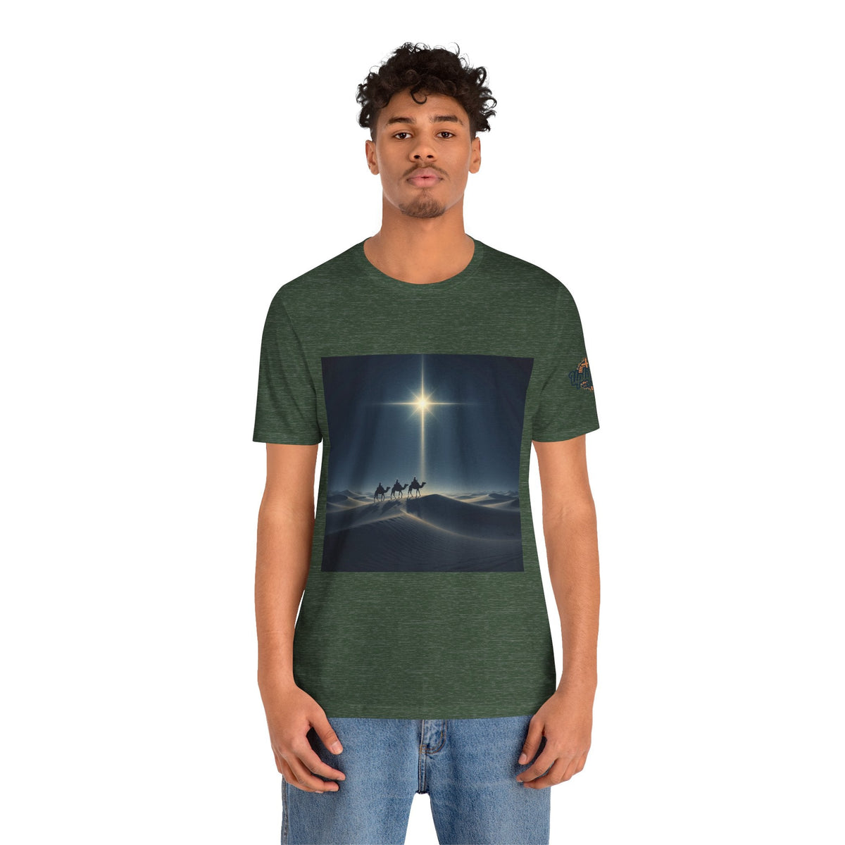 3 Wise Men T-shirt – Magi Camels Nativity Journey Christian Christmas T-shirt for Epiphany Faith & Holy Night Printify