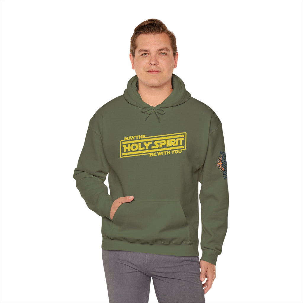 May the Holy Spirit Be With You Hoodie - Christian Star Wars Parody Hoodie Printify