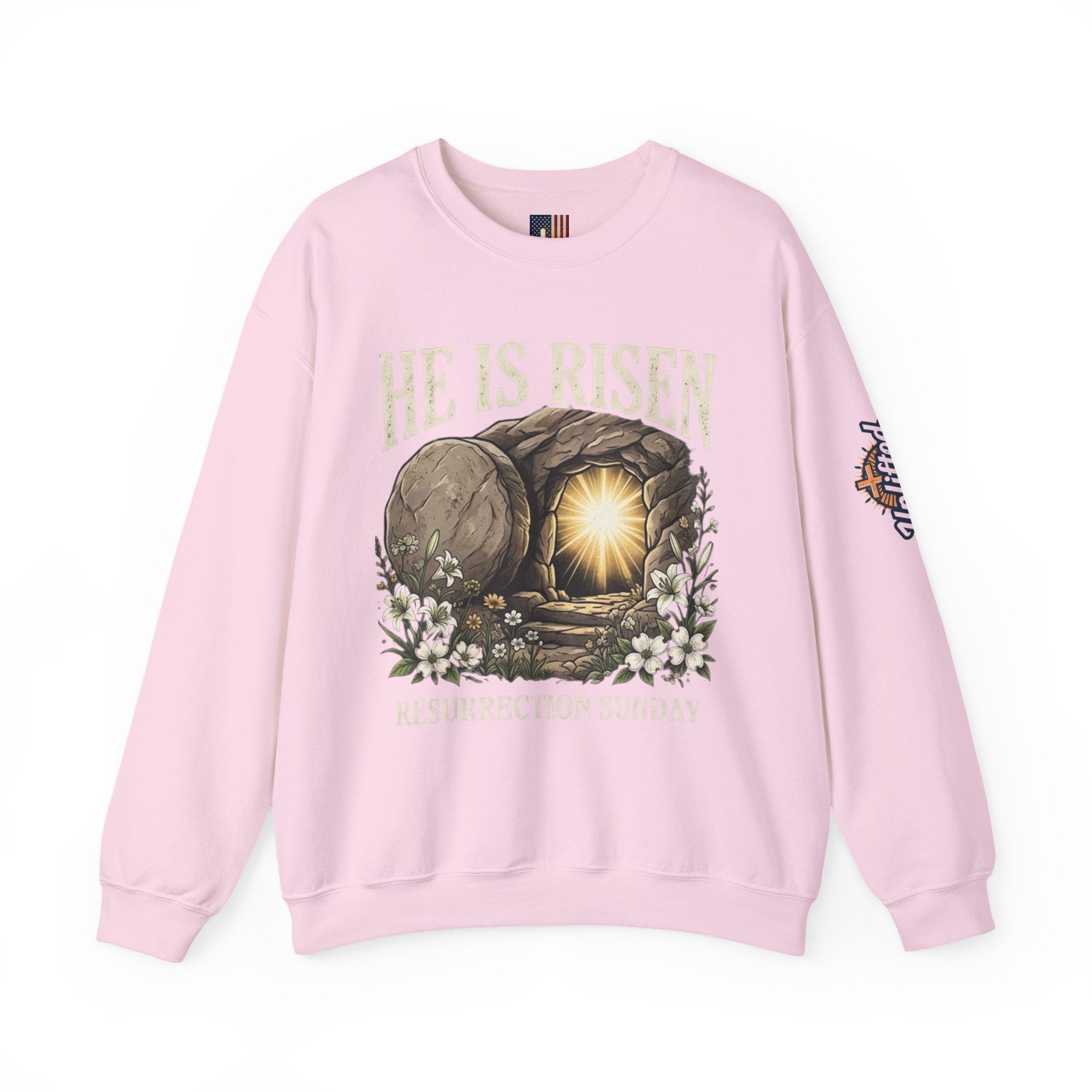 He Is Risen Sweatshirt — Jesus Christ Resurrection Easter Sweatshirt Printify