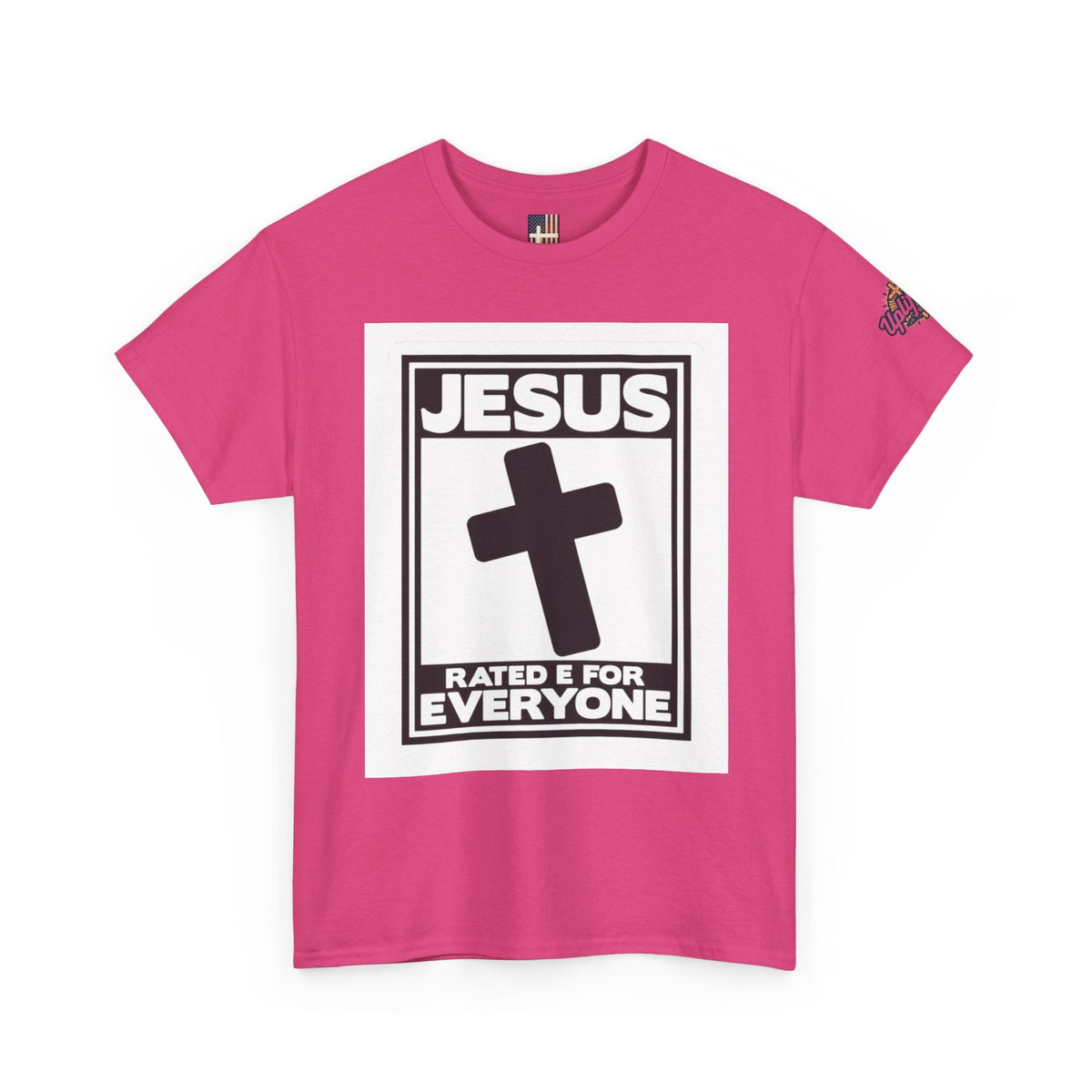 Jesus, Rated E for Everyone T-shirt - Gamer Faith T-shirt - Christian Video Game Parody Printify