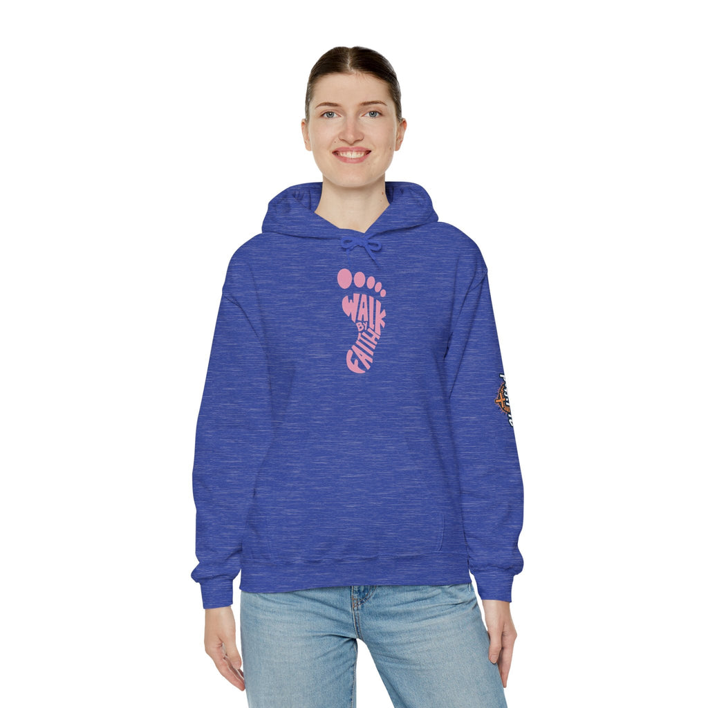 Walk By Faith Footprint Hoodie Printify