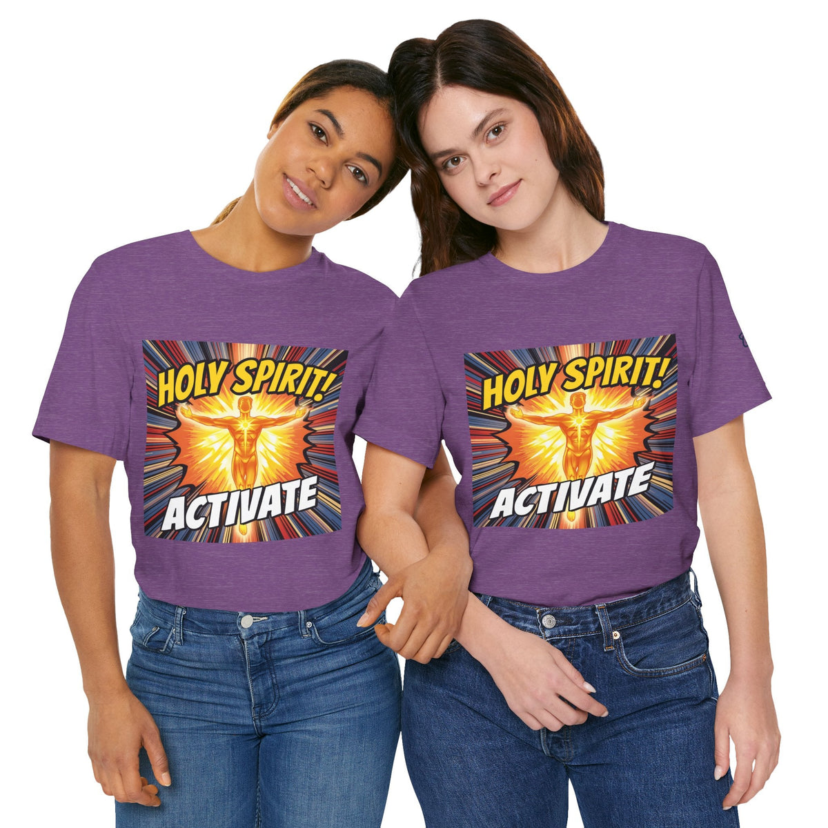 Holy Spirit Activate T-shirt – Superhero Christian T-shirt with Vibrant Power-Up Design for Faith-Fueled Boldness Printify