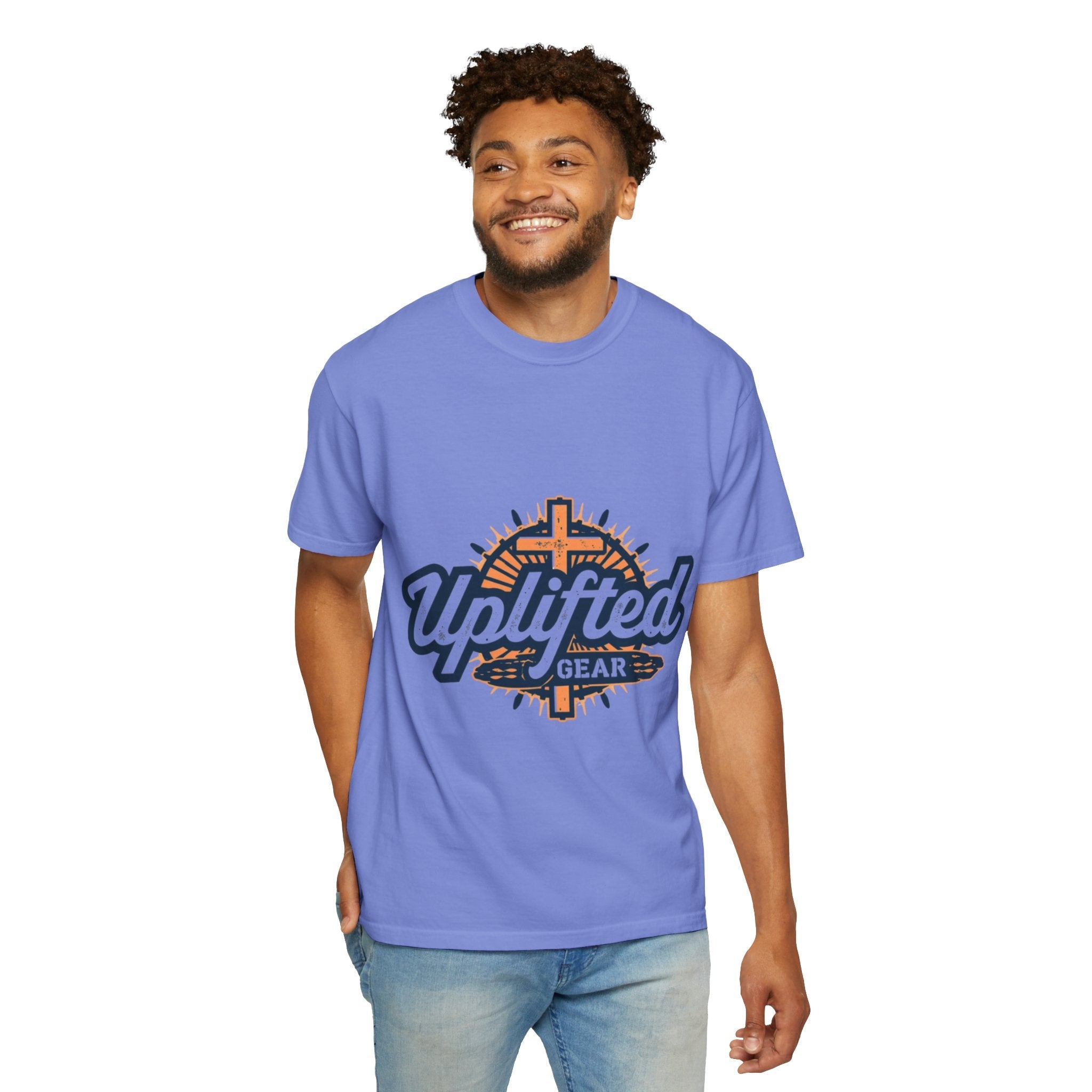 Uplifted Gear Christian T-Shirt – Bold Logo Faith Tee for Inspired Living Printify