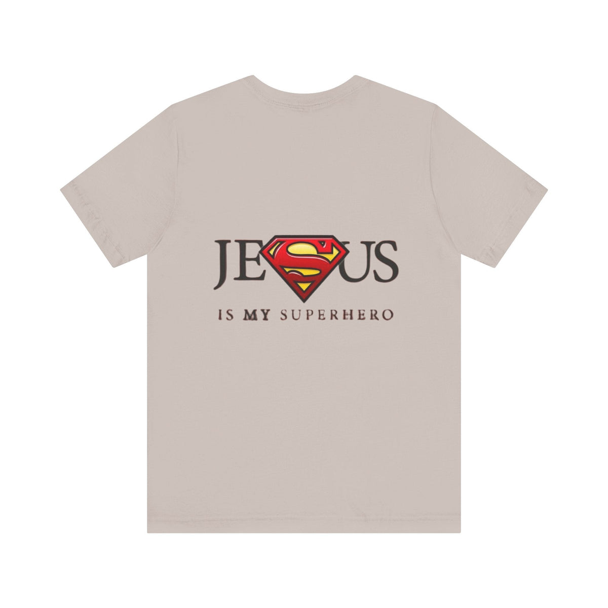 Jesus Is My Superhero T-Shirt — Faith-Based Superman-Inspired Tee Printify