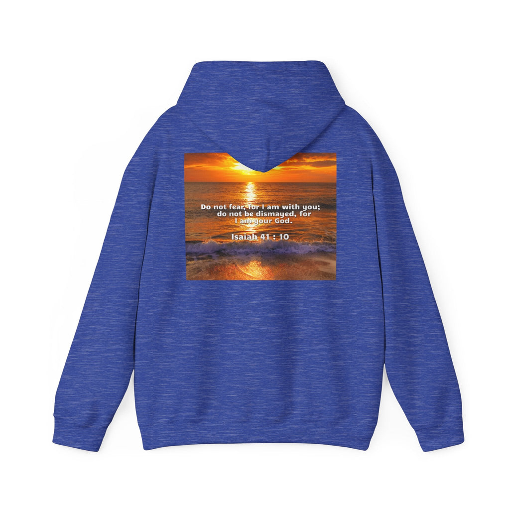 Bible Verse Unisex Heavy Blend™ Hooded Sweatshirt - Isaiah 41 : 10 Printify