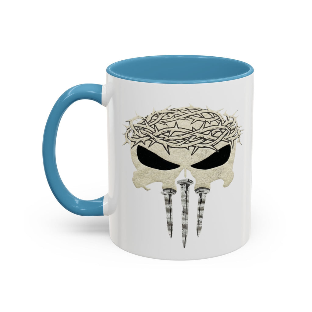 Christian Skull Coffee Mug — Crown of Thorns “Warrior Faith” (11/15 oz) Printify