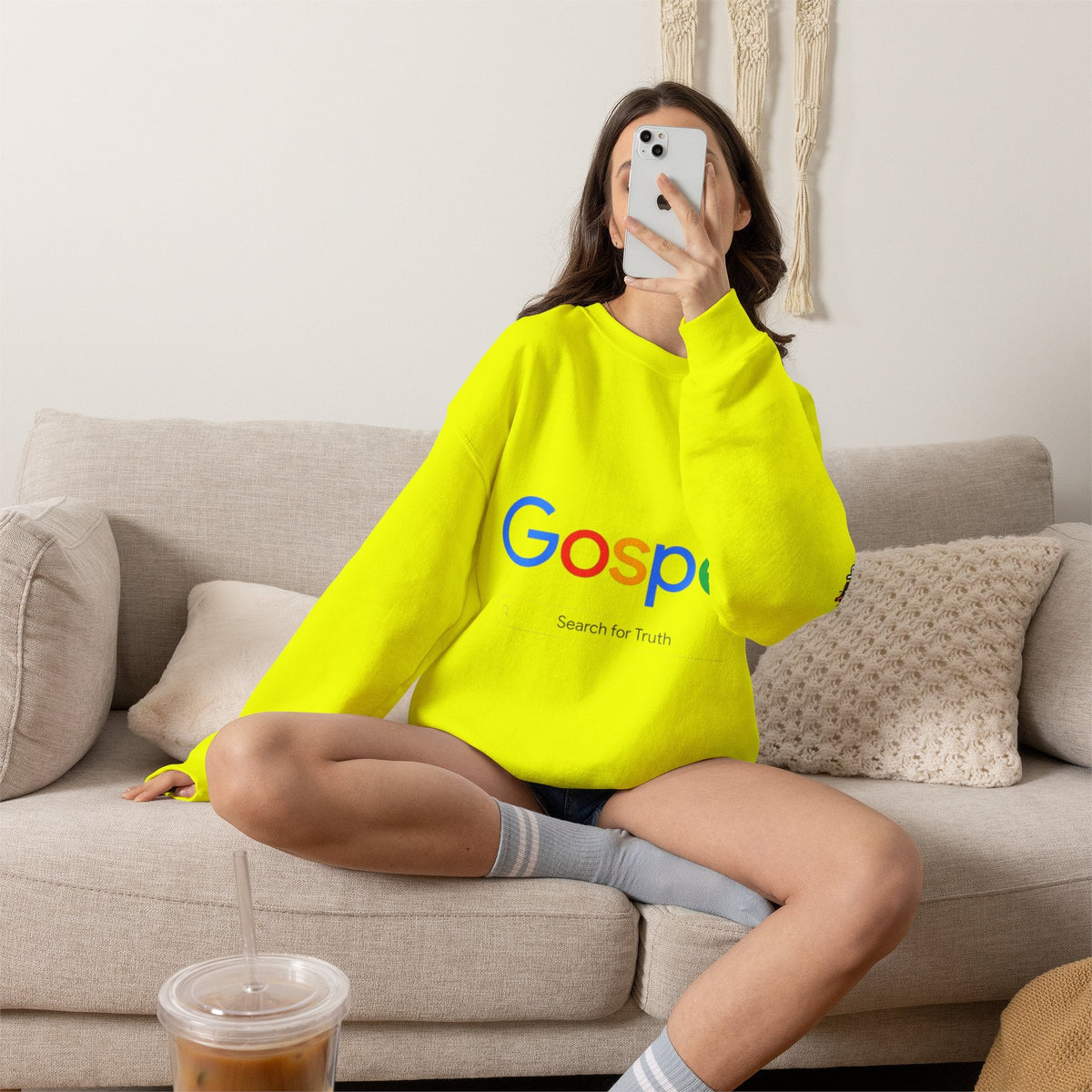Gospel Graphic Sweatshirt — "Gospel" Colorful Logo Christian Sweatshirt Printify
