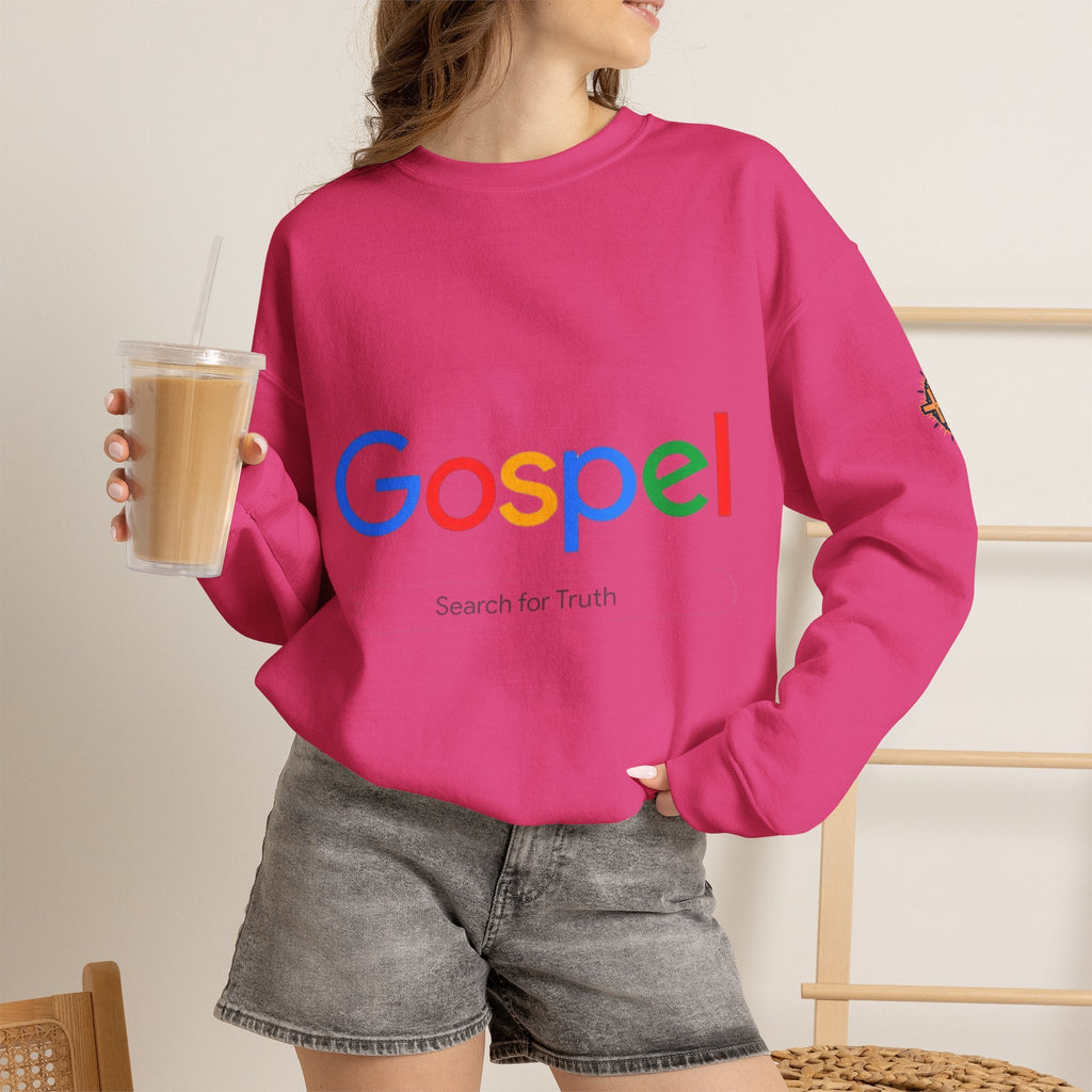 Gospel Graphic Sweatshirt — "Gospel" Colorful Logo Christian Sweatshirt Printify