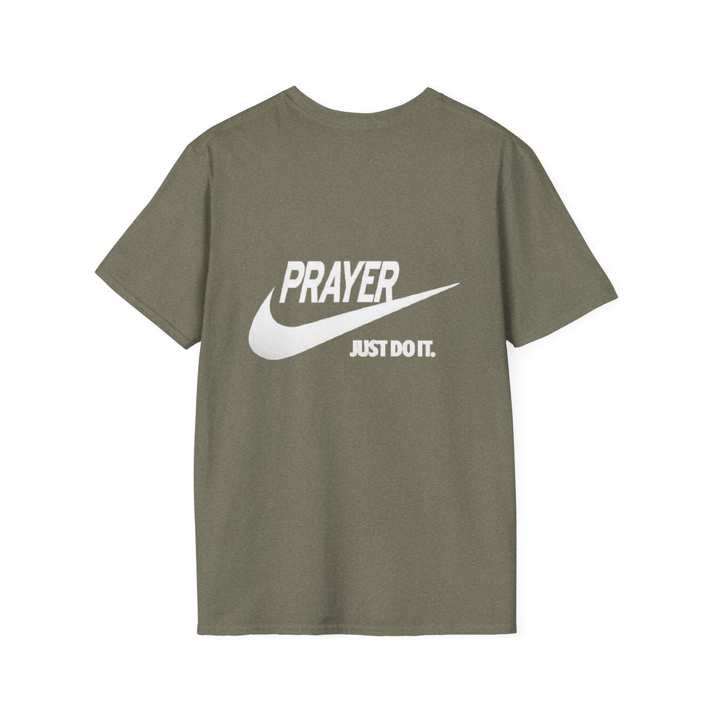 Prayer Just Do It T-shirt - Funny Christian Nike Parody T-shirt - Faith Gear Printify