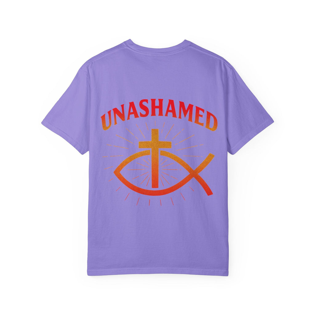 Unashamed T-shirt – Ichthys Jesus Fish & Cross Christian Sweatshirt for Romans 1:16 Bold Faith Printify