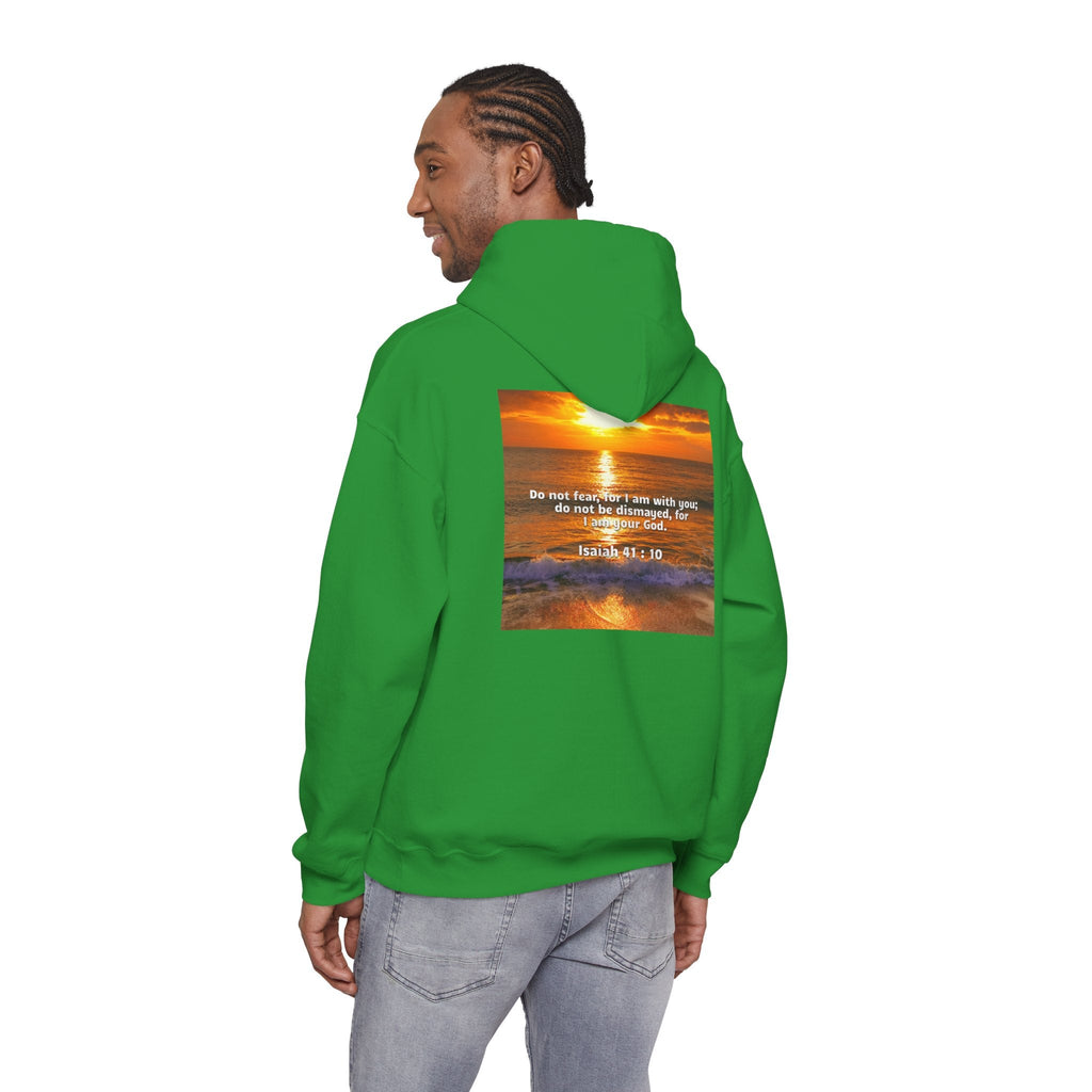 Bible Verse Unisex Heavy Blend™ Hooded Sweatshirt - Isaiah 41 : 10 Printify