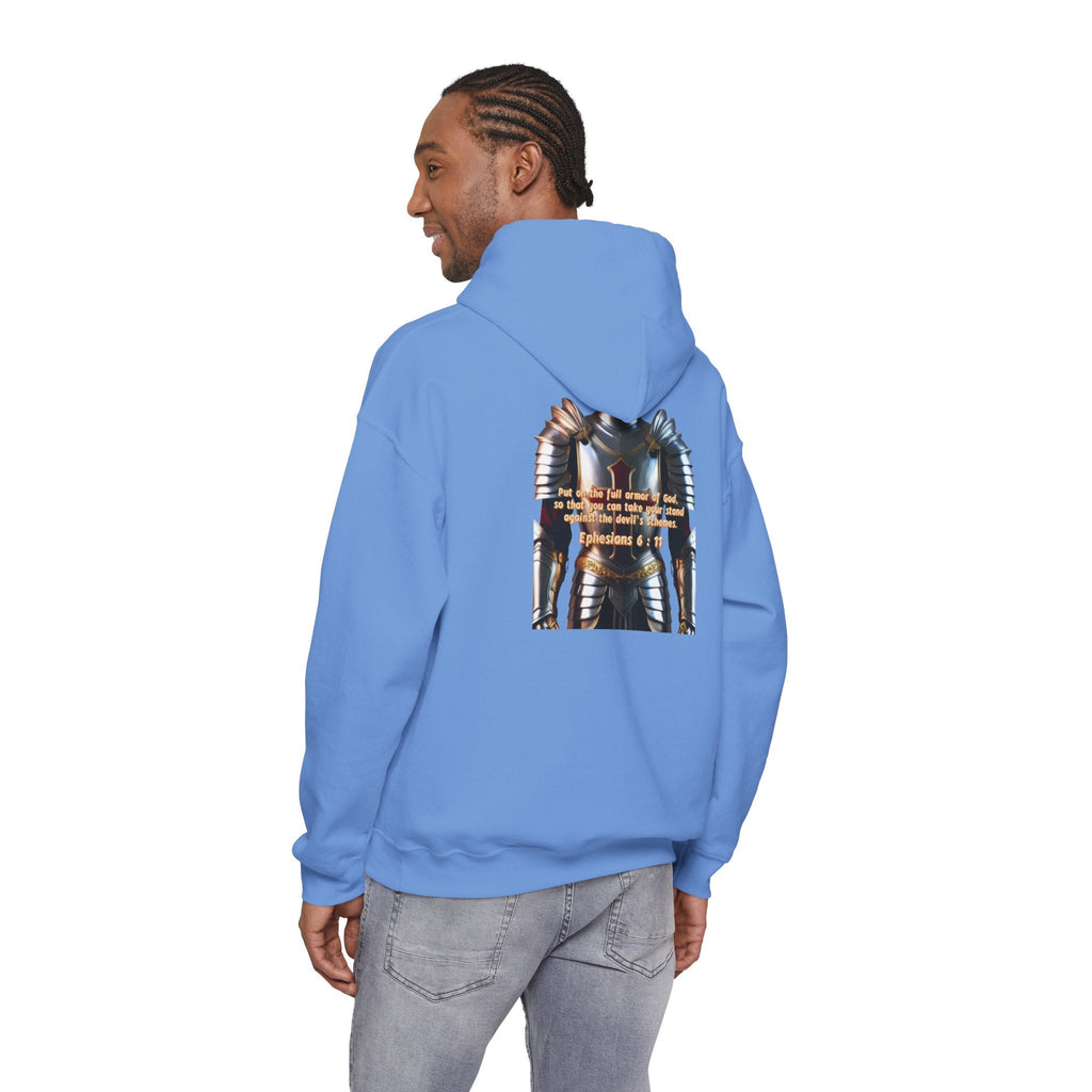 Religious Graphic Armor Of God Design - Unisex Heavy Blend™ Hooded Sweatshirt Printify