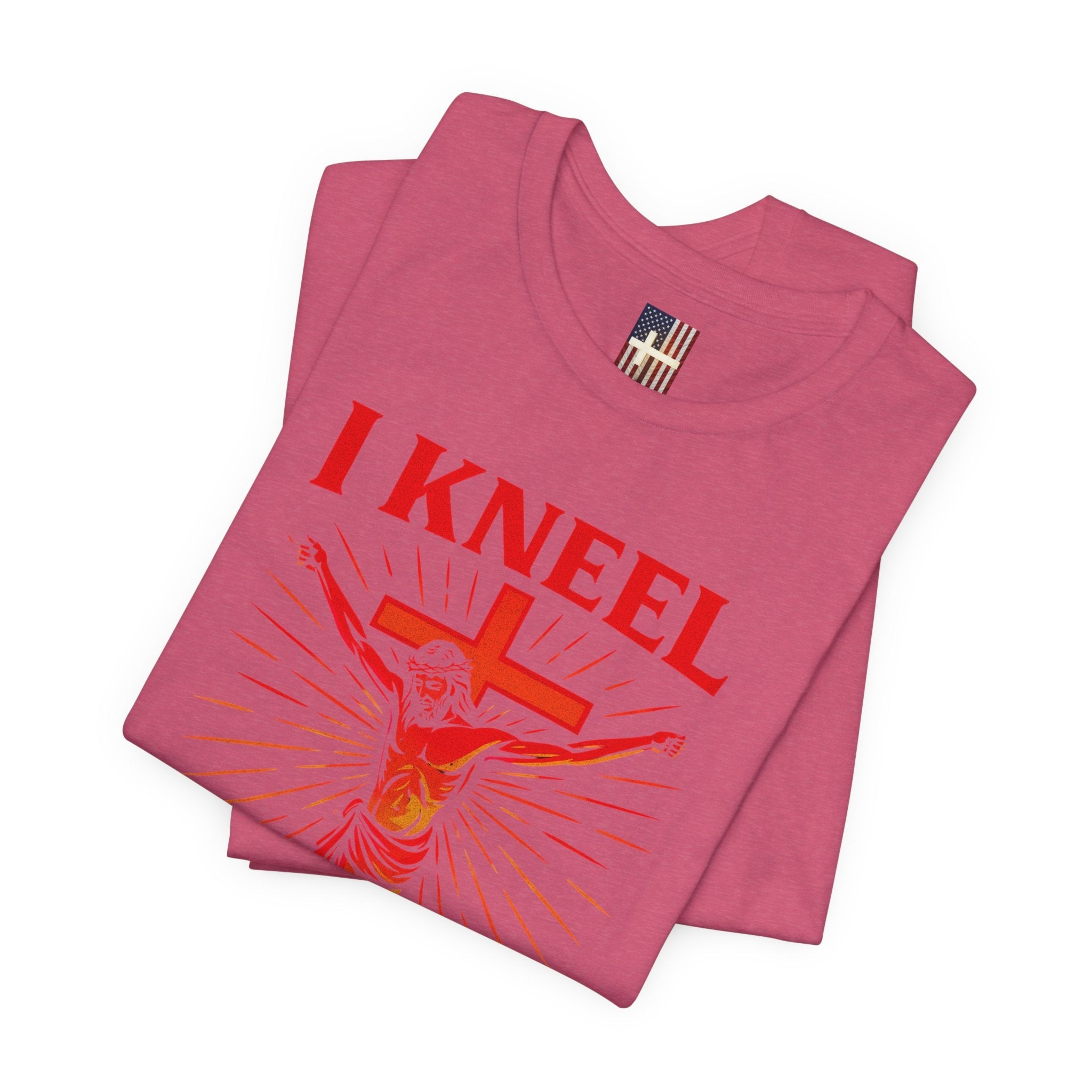 I Kneel to One Man T-shirt – Crucifixion Christian T-shirt for Unashamed Devotion & Bold Faith Printify